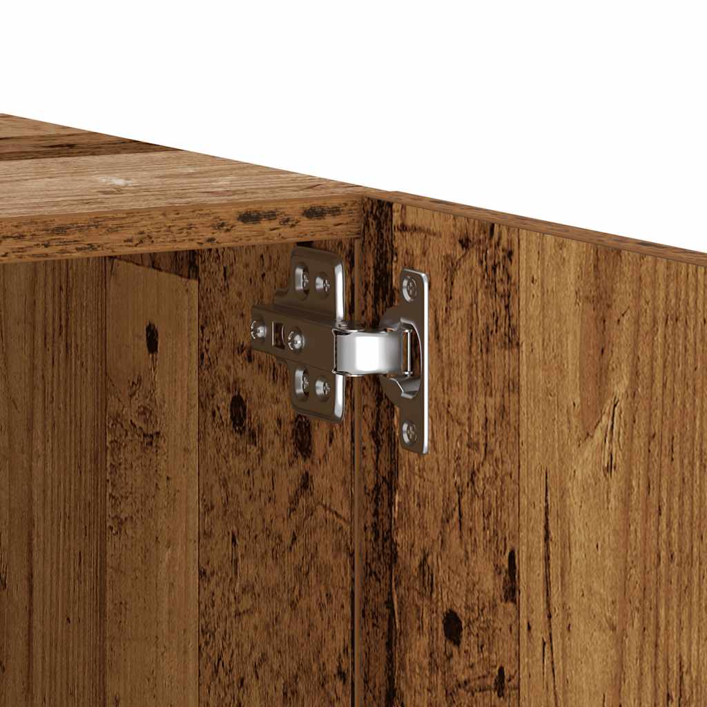 Bedside table 100x35x40 cm wood derivatives old wood