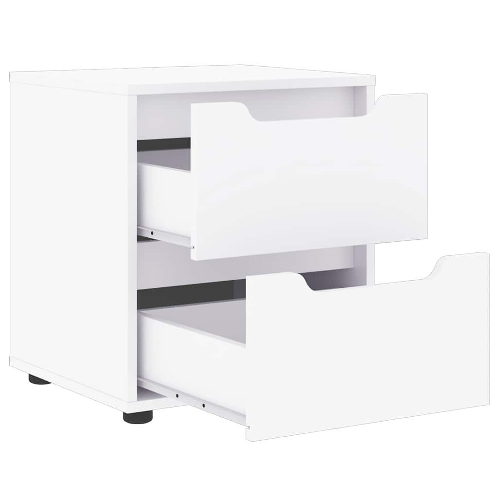 VISNES bedside table made of white wood 45x40x50cm