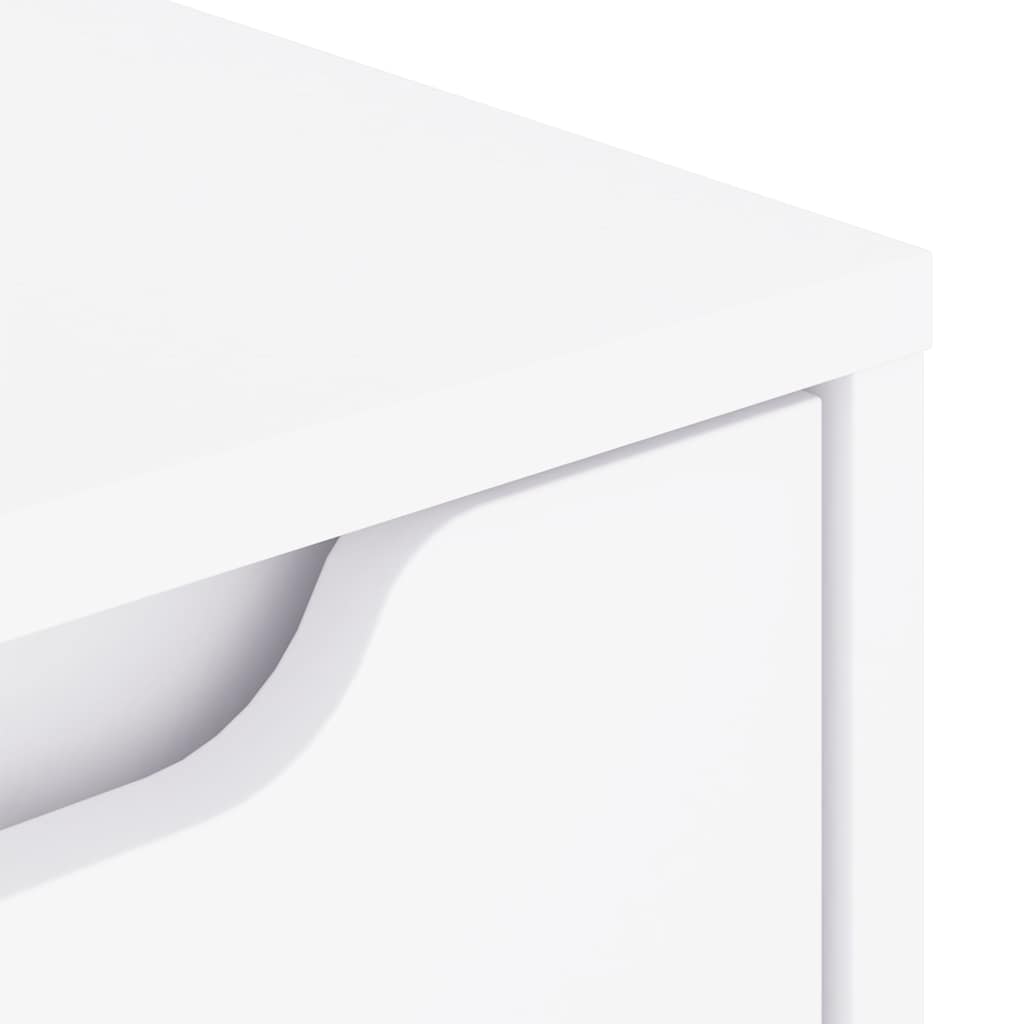 VISNES bedside table made of white wood 45x40x50cm