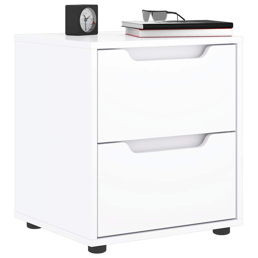 VISNES bedside table made of white wood 45x40x50cm