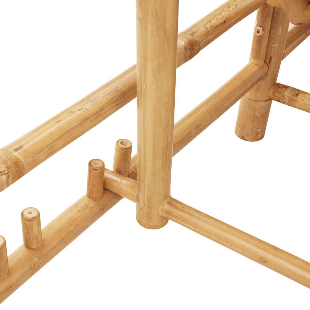 Espreguiçadeira c/ almofadões 55x199x30 cm bambu