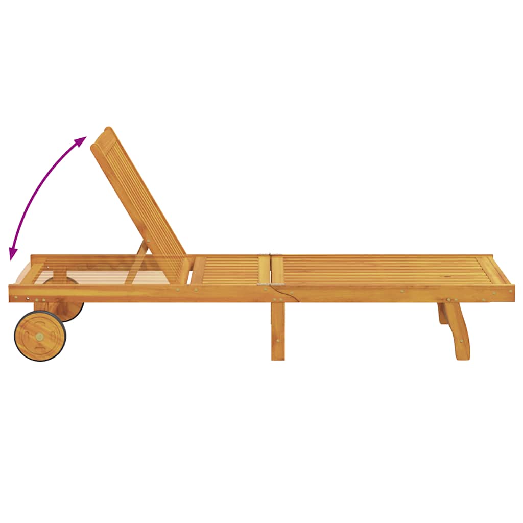 Sun loungers 2 pcs solid acacia wood