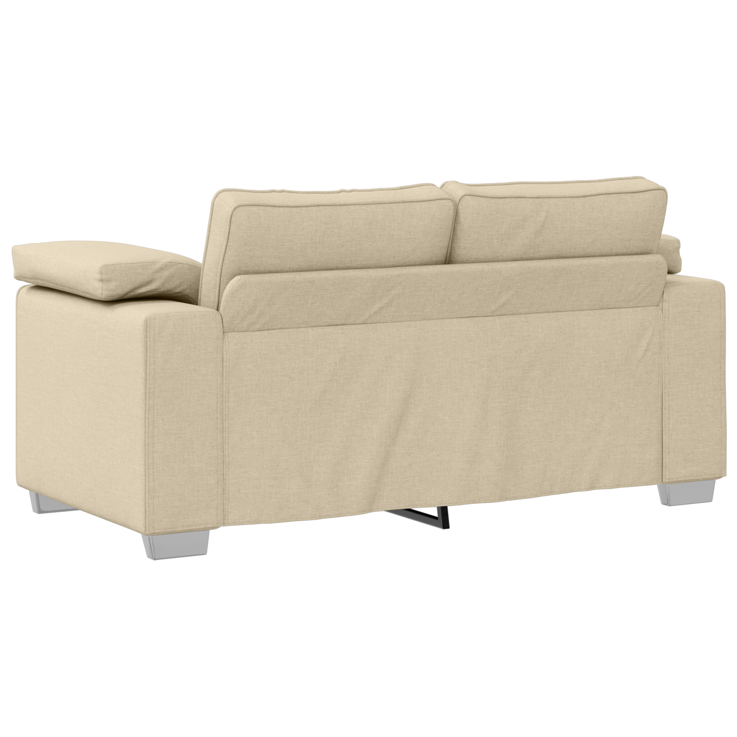 Sofá Loveseat vidaXL Creme 120 cm em Tecido