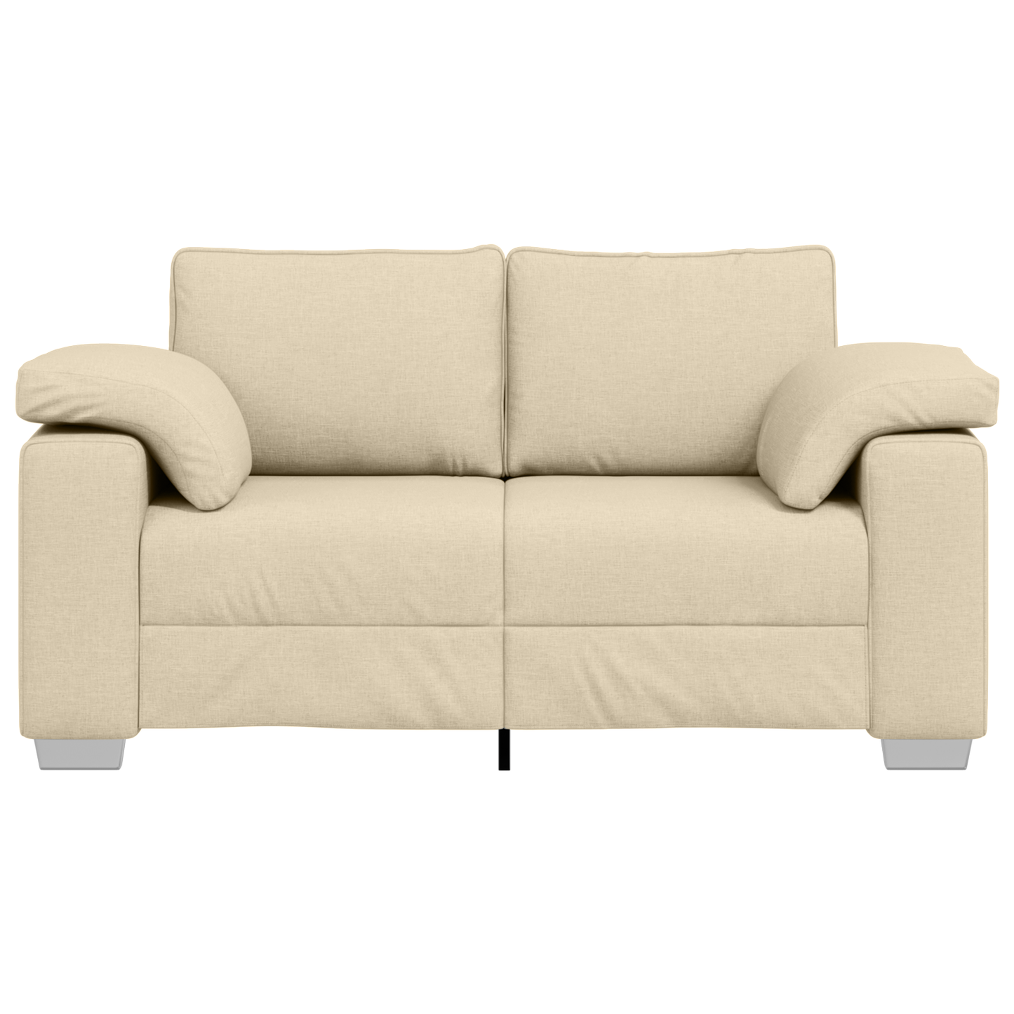 Sofá Loveseat vidaXL Creme 120 cm em Tecido