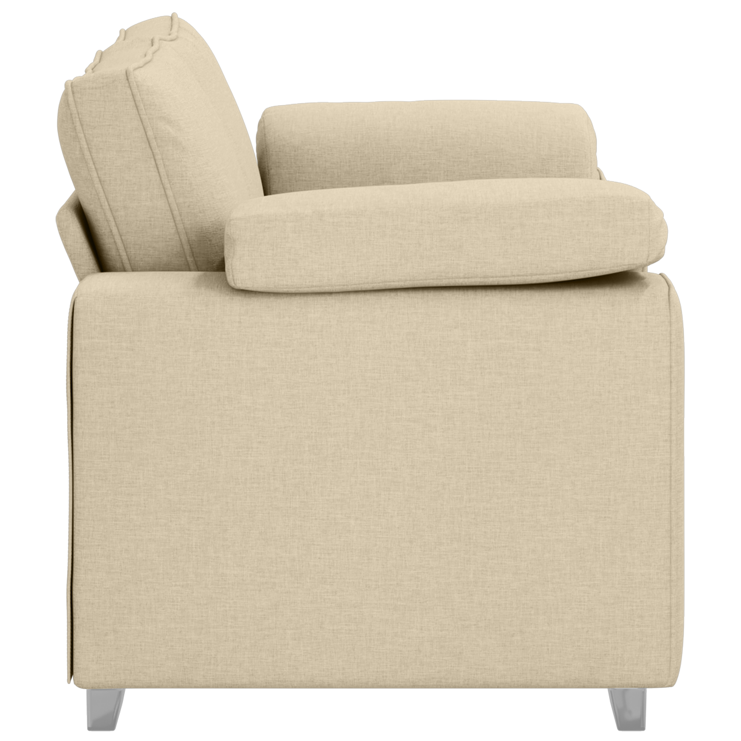 Sofá Loveseat vidaXL Creme 120 cm em Tecido