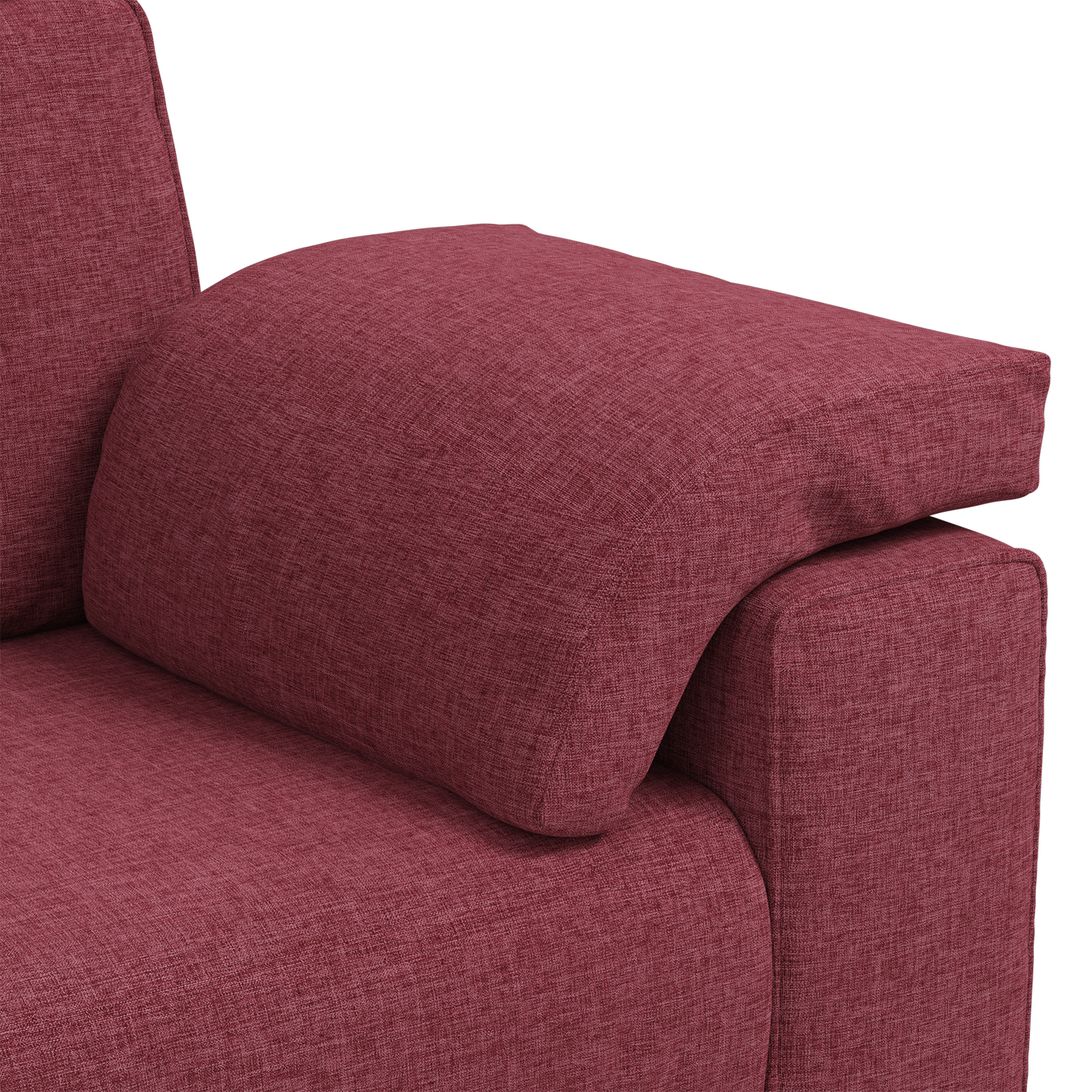 Sofá Loveseat Vermelho Vinho 140 cm Tecido