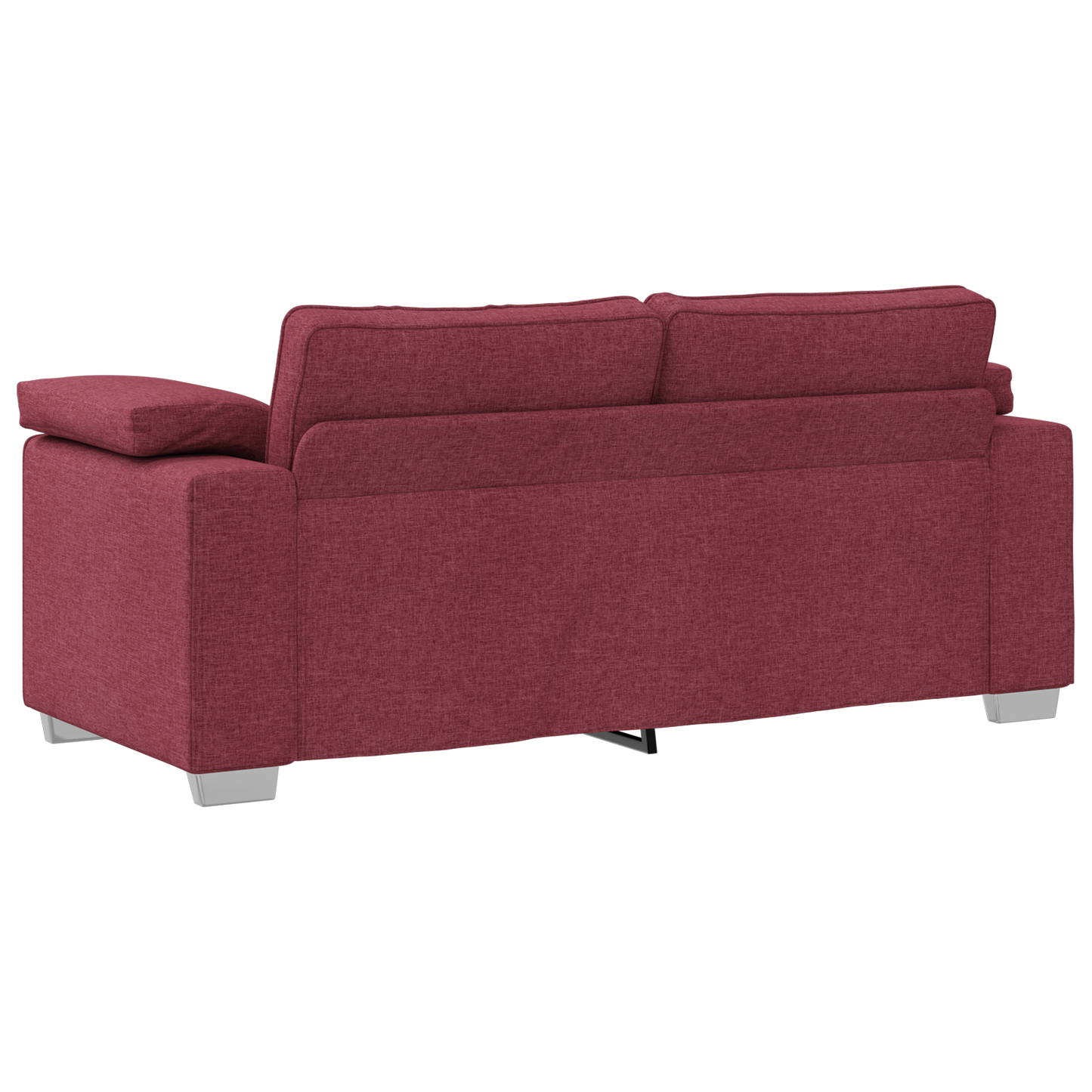 Sofá Loveseat Vermelho Vinho 140 cm Tecido