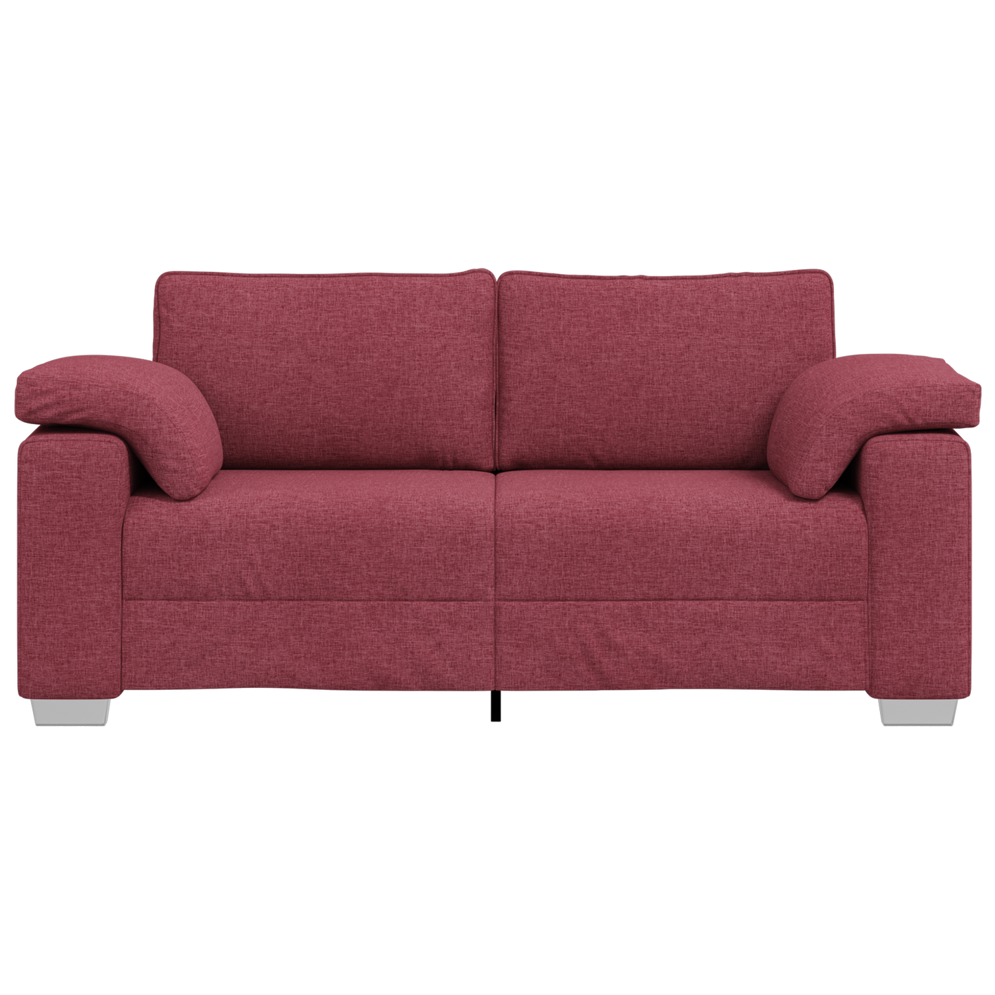 Sofá Loveseat Vermelho Vinho 140 cm Tecido