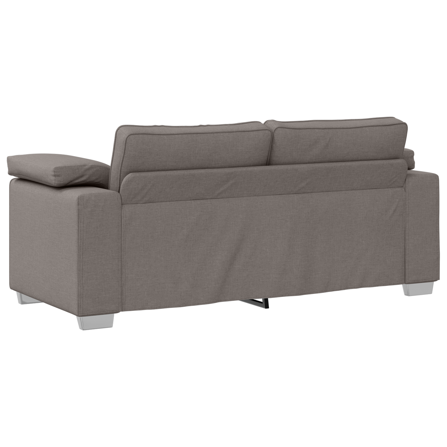 Sofá Loveseat vidaXL Taupe 140 cm em Tecido