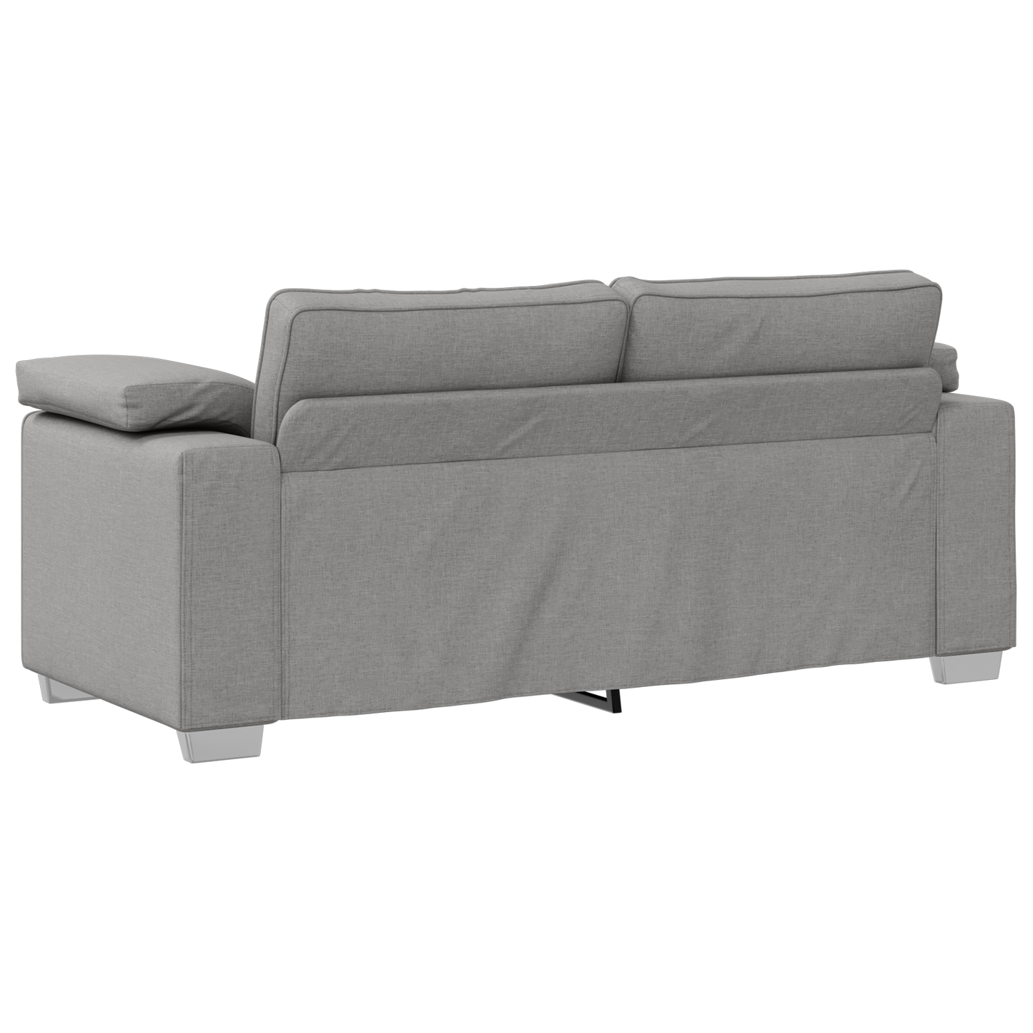 Sofá Loveseat vidaXL Cinza Nuvem 140 cm em Tecido