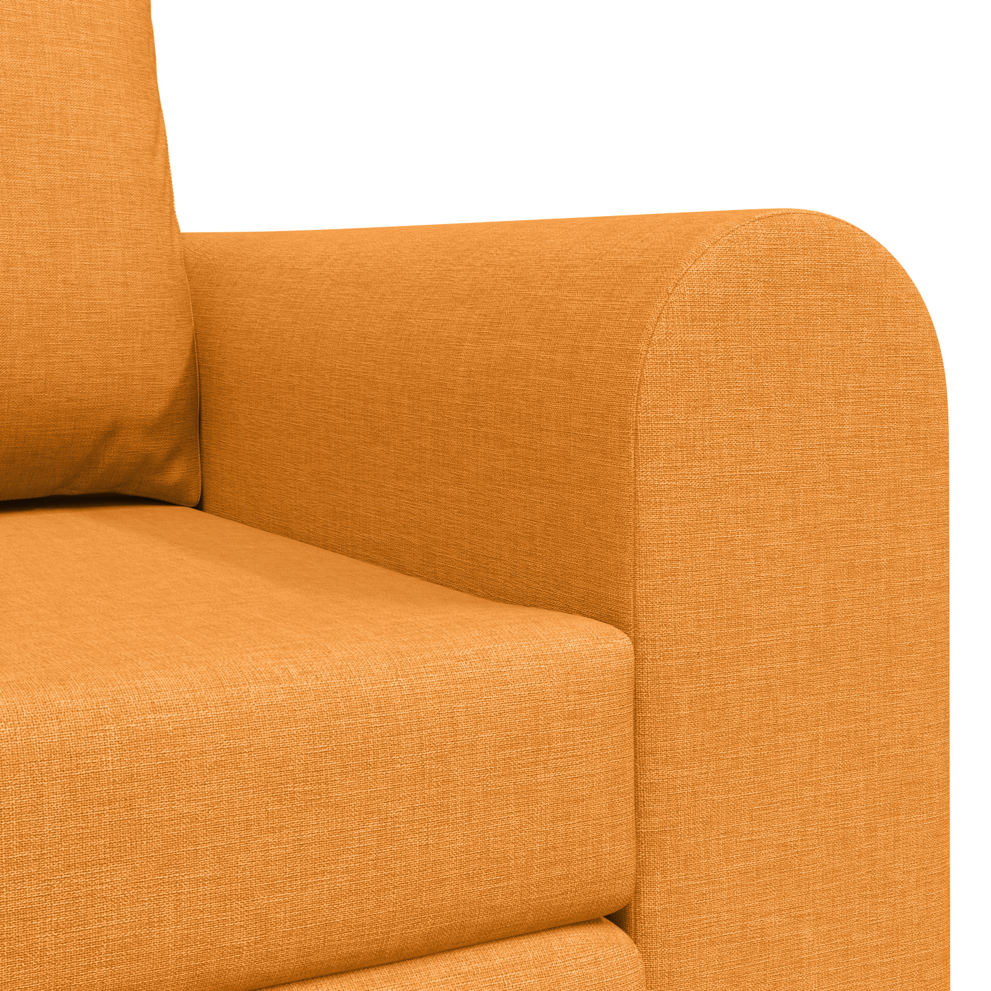 Sofá Chão Cama 2 em 1 Amarelo Escuro 148x71x83 cm Tecido