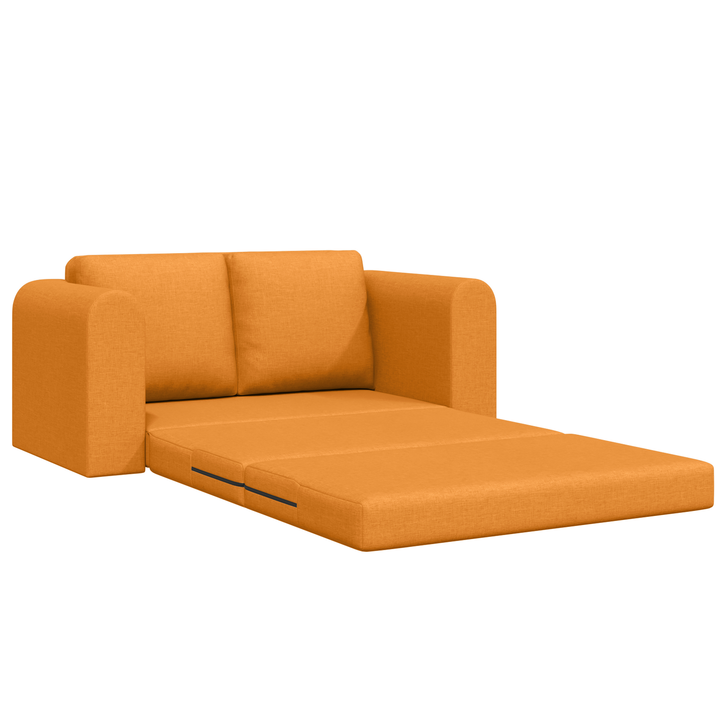Sofá Chão Cama 2 em 1 Amarelo Escuro 148x71x83 cm Tecido