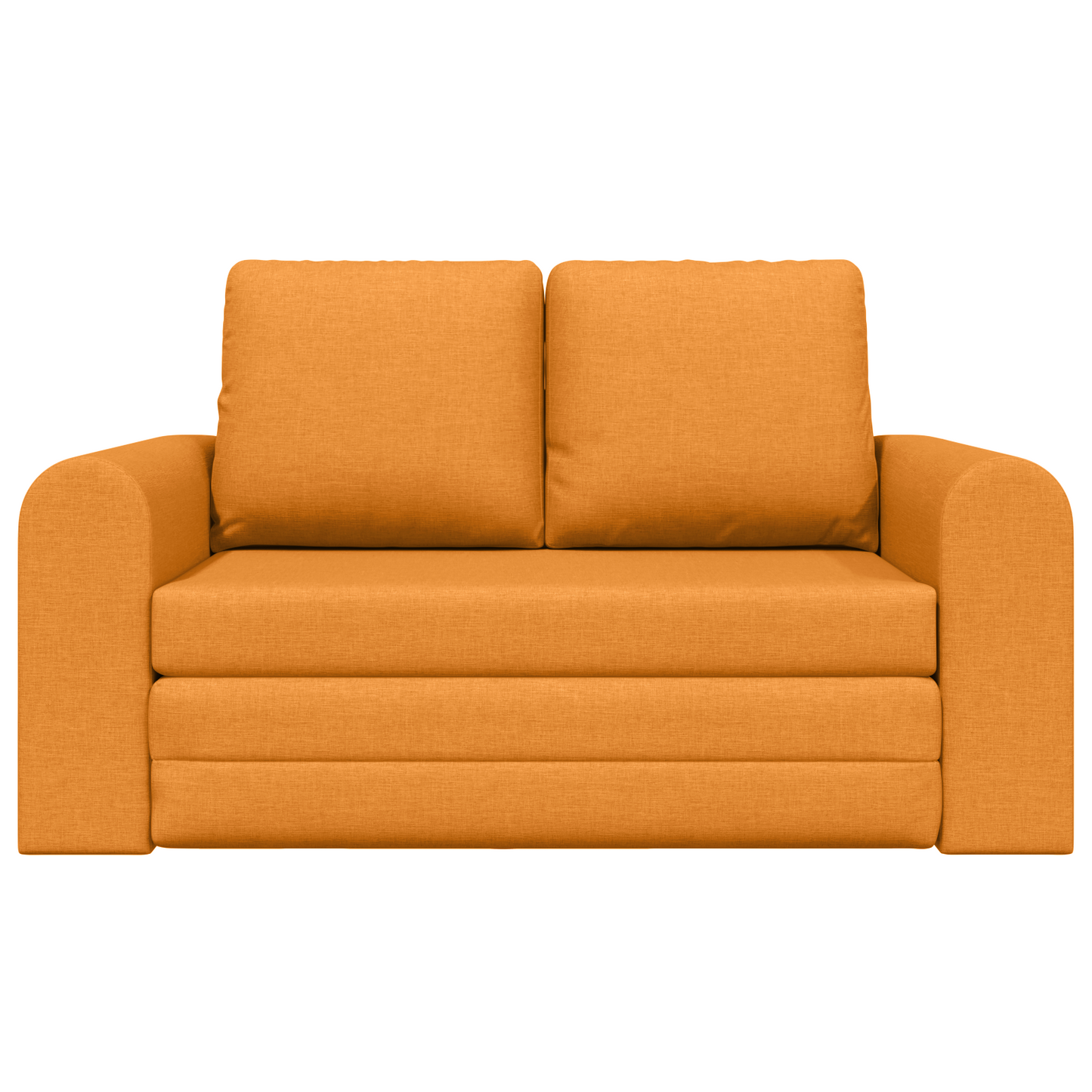 Sofá Chão Cama 2 em 1 Amarelo Escuro 148x71x83 cm Tecido