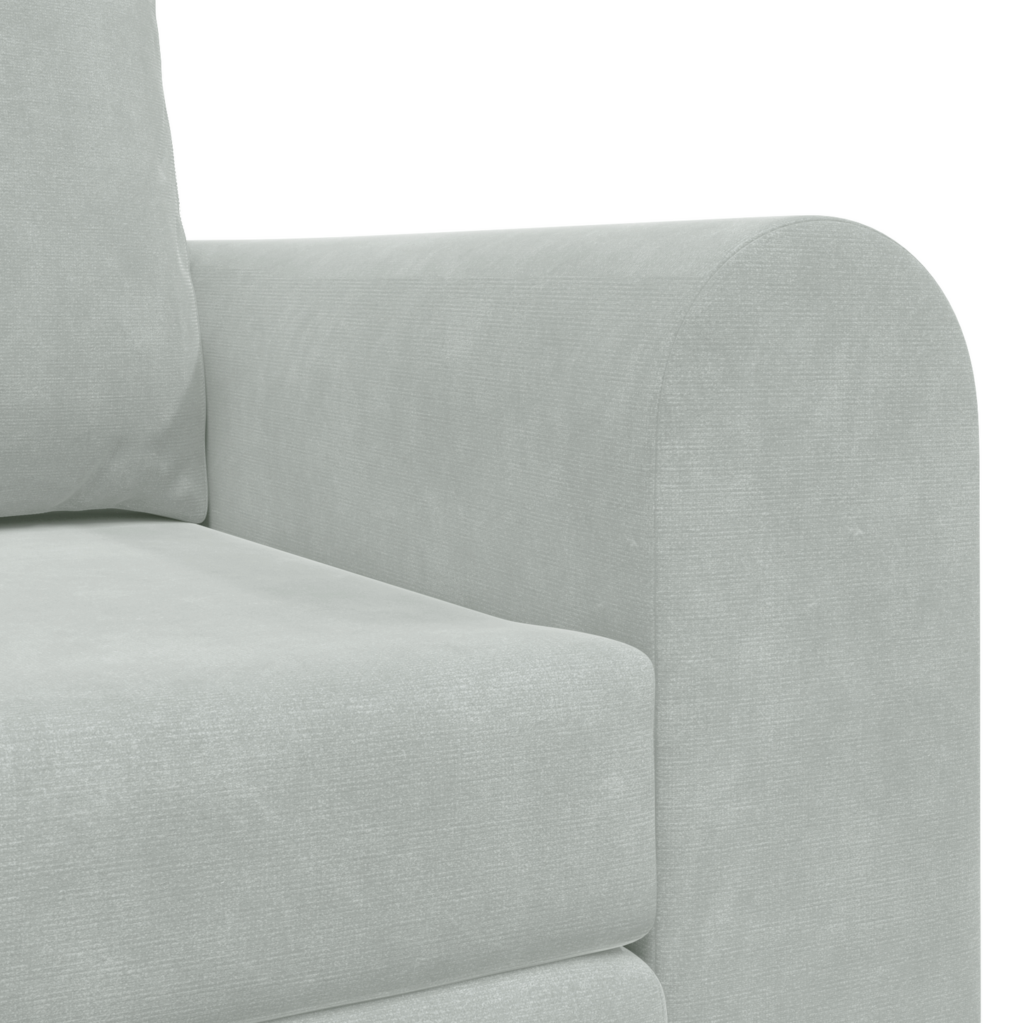 Sofá Cama de Piso 2-em-1 Cinza Claro 148x71x83 cm Veludo
