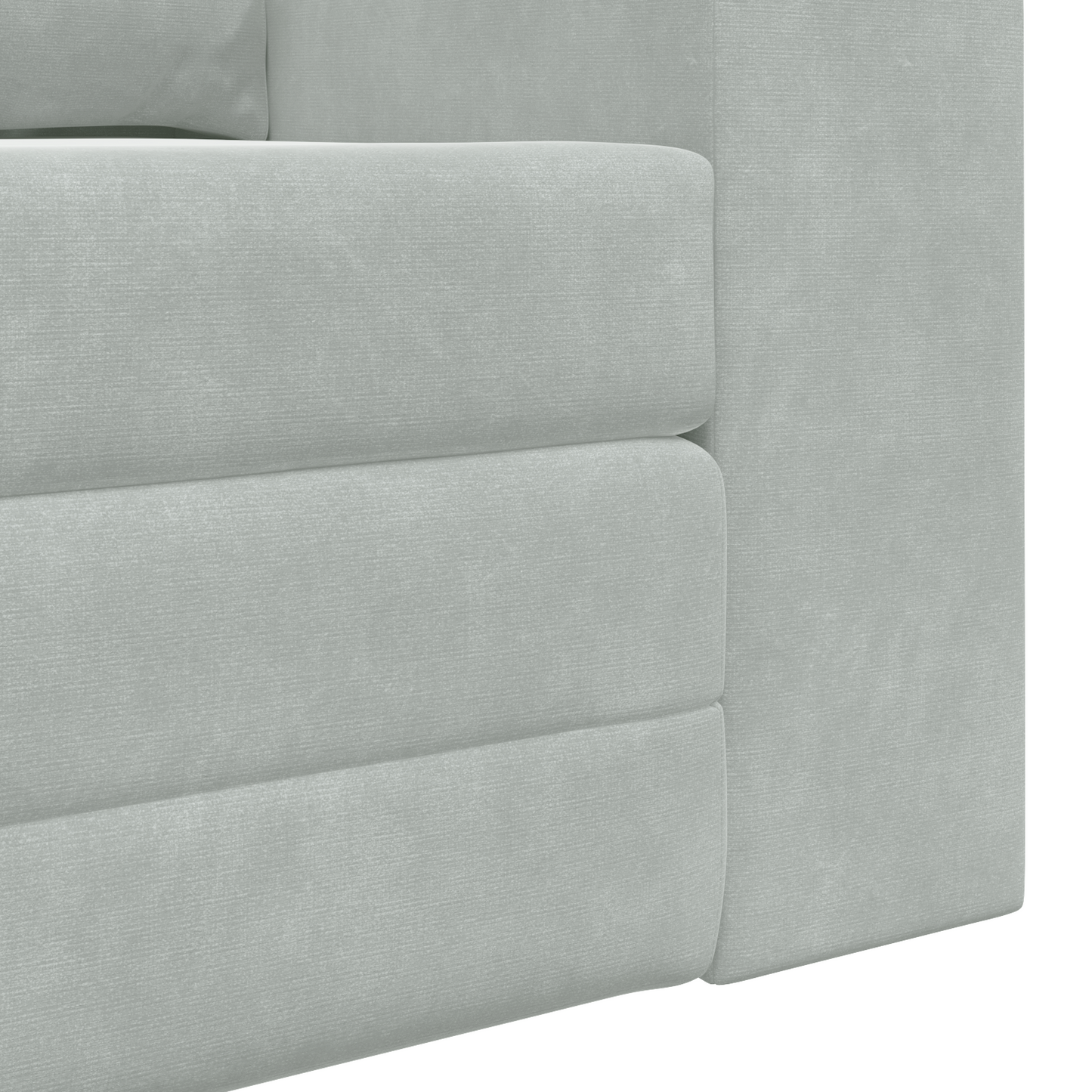 Sofá Cama de Piso 2-em-1 Cinza Claro 148x71x83 cm Veludo