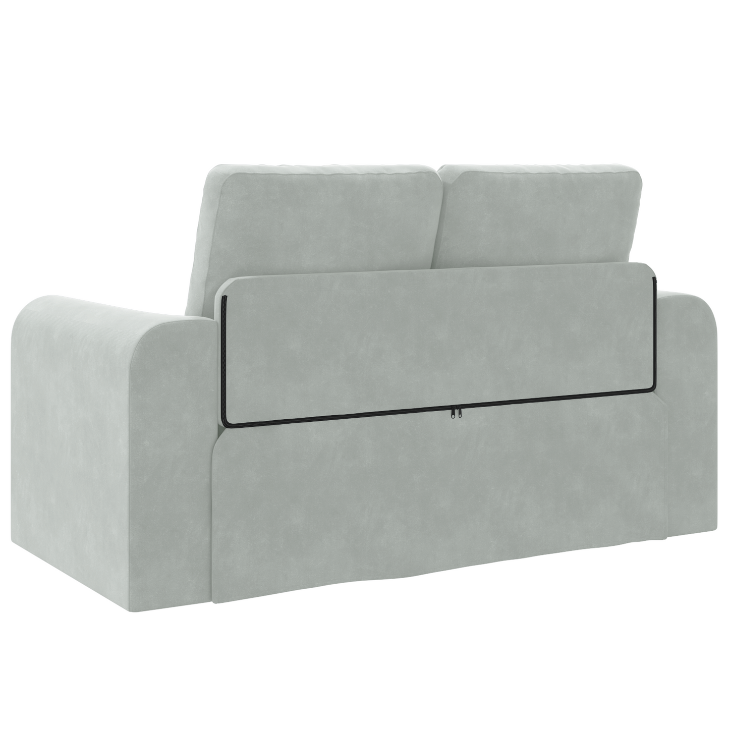 Sofá Cama de Piso 2-em-1 Cinza Claro 148x71x83 cm Veludo
