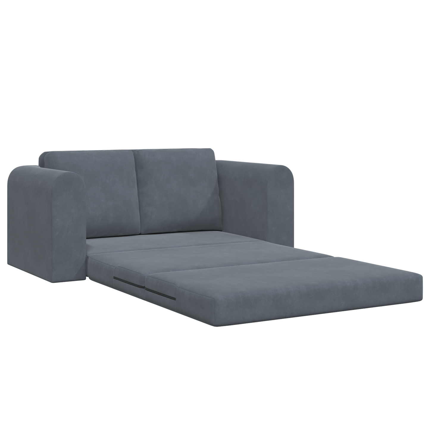 Sofá Cama de Chão 2 em 1 Cinza Escuro 148x71x83 cm Veludo
