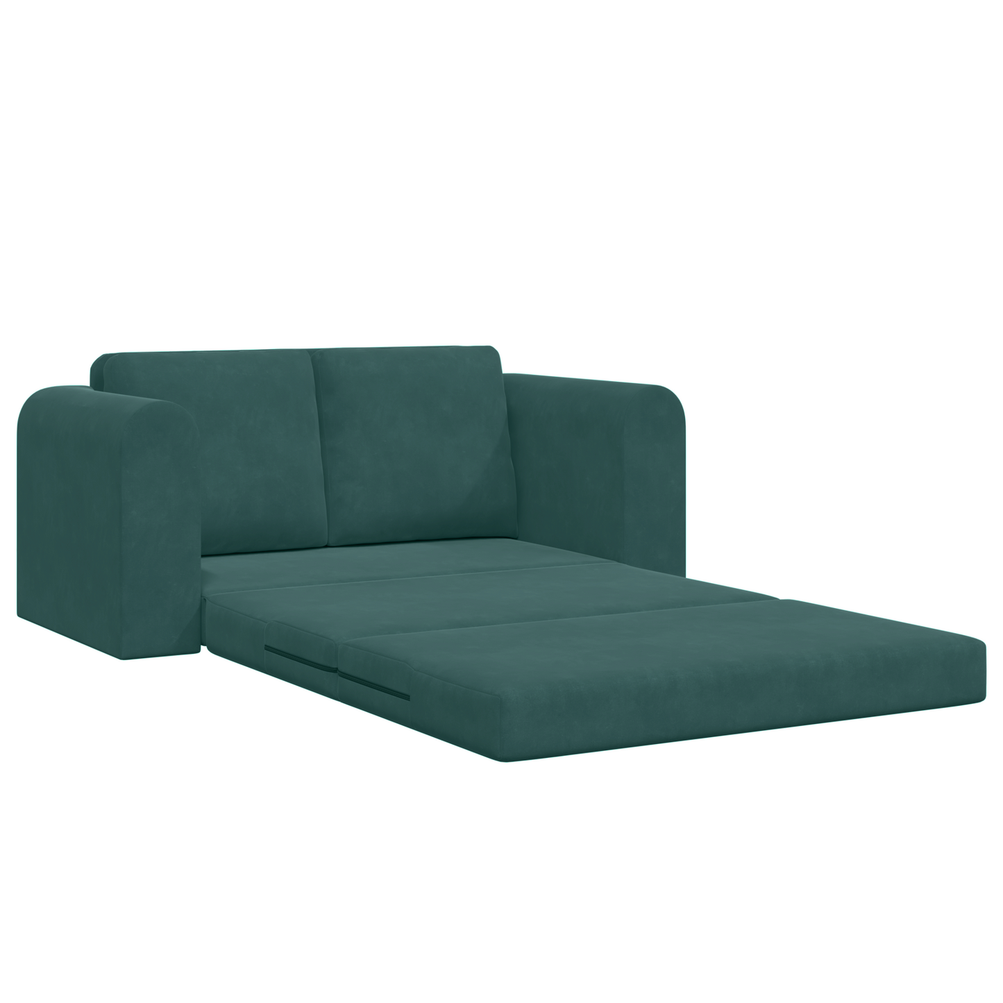 Sofá Cama 2 em 1 Verde Escuro 148x71x83 cm em Veludo