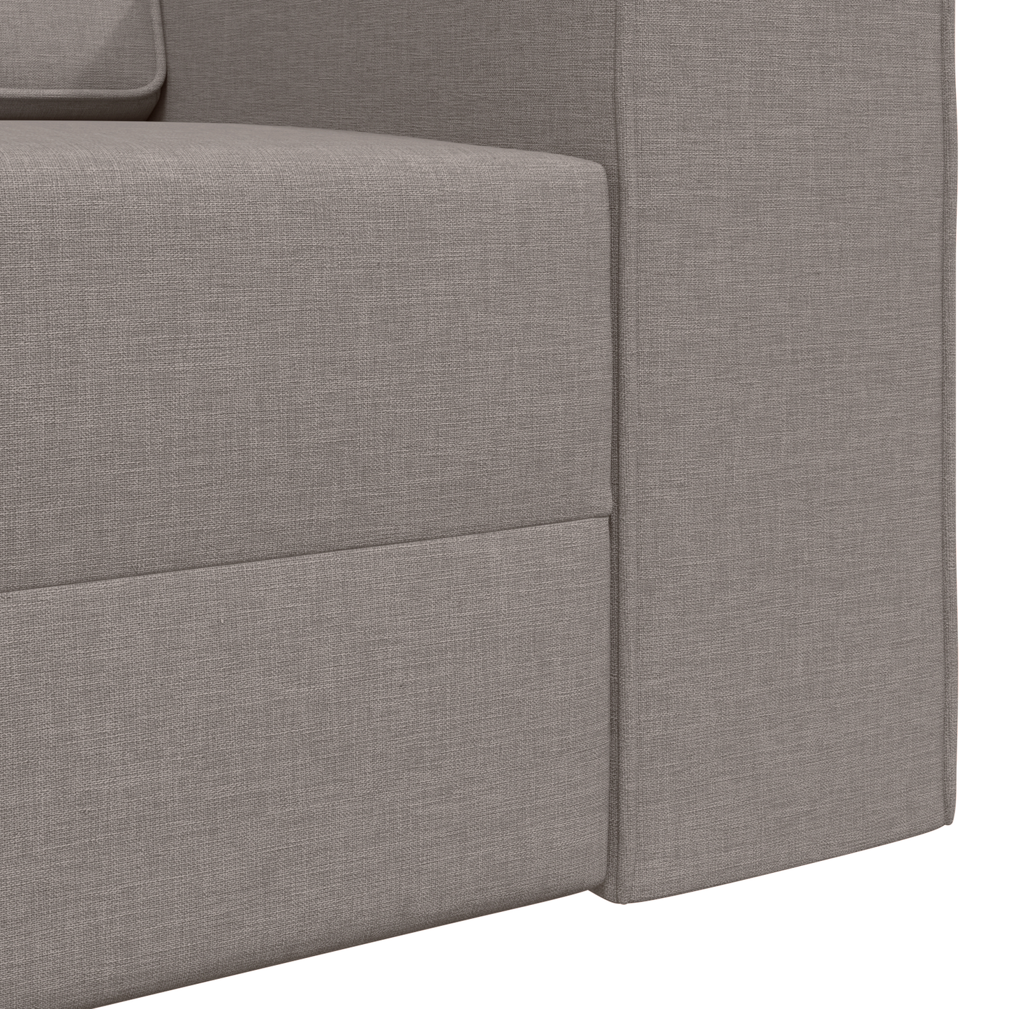 Sofá-Cama de Chão 2 em 1 Taupe 245x150x60.5 cm Tecido