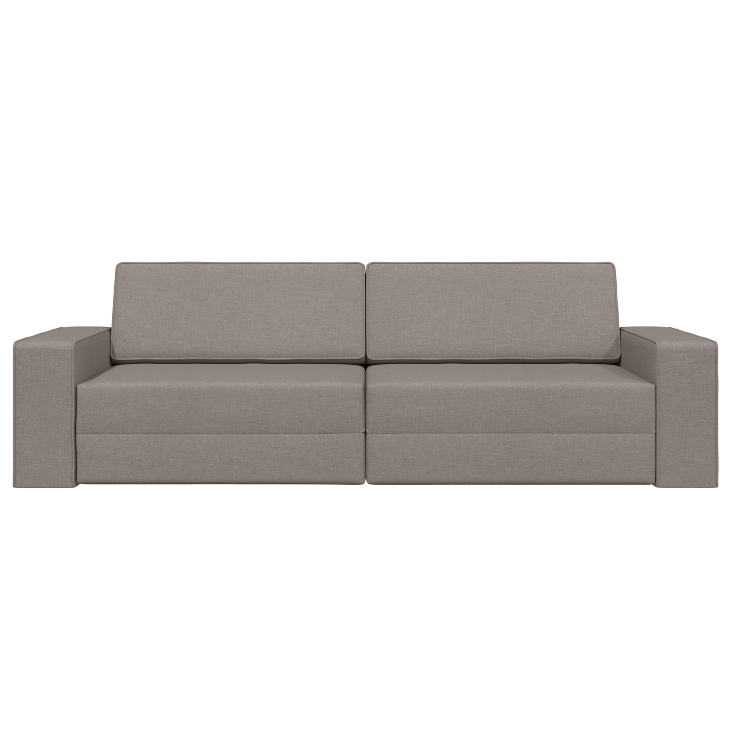 Sofá-Cama de Chão 2 em 1 Taupe 245x150x60.5 cm Tecido