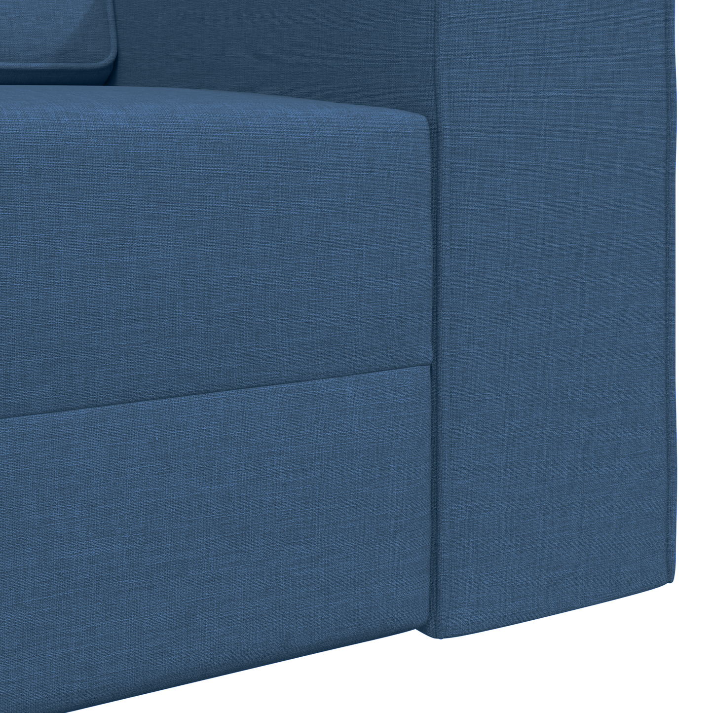 Sofá Cama de Chão 2 em 1 Azul 245x150x60,5 cm Tecido