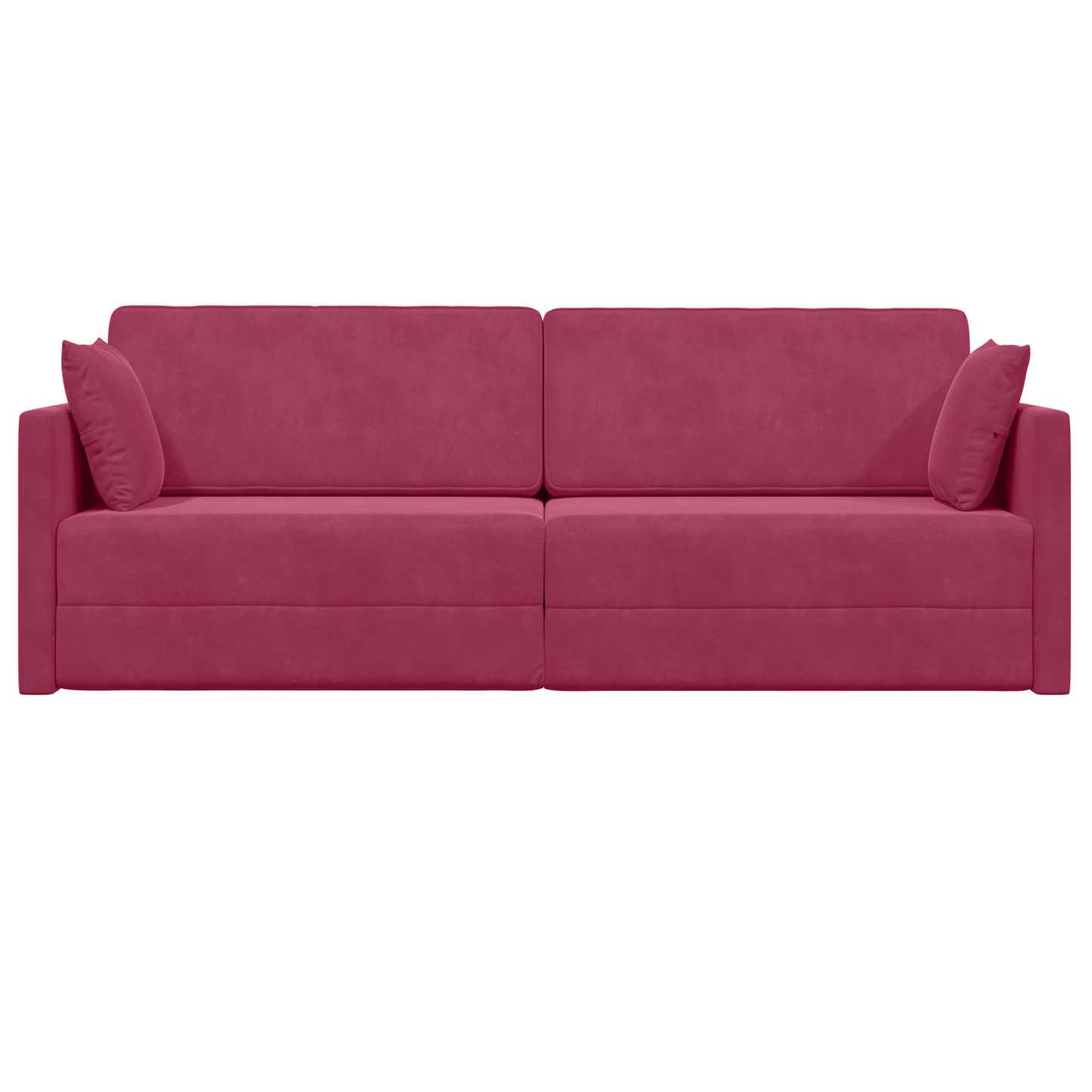 Sofá-Camas 2 em 1 Vermelho Vinho 213x144x60 cm Veludo
