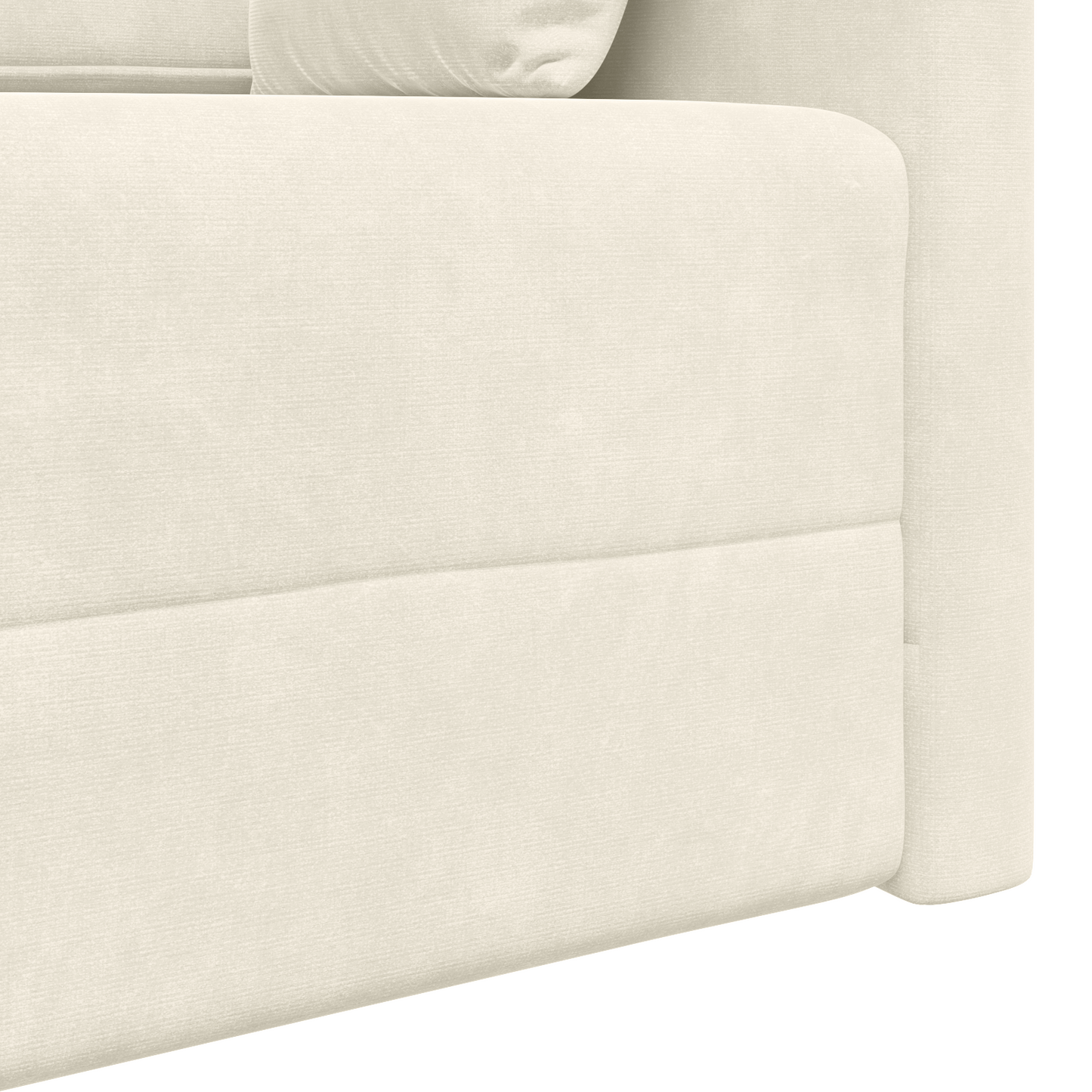 Sofá Cama de Chão 2 em 1 Creme 213x144x60 cm Veludo