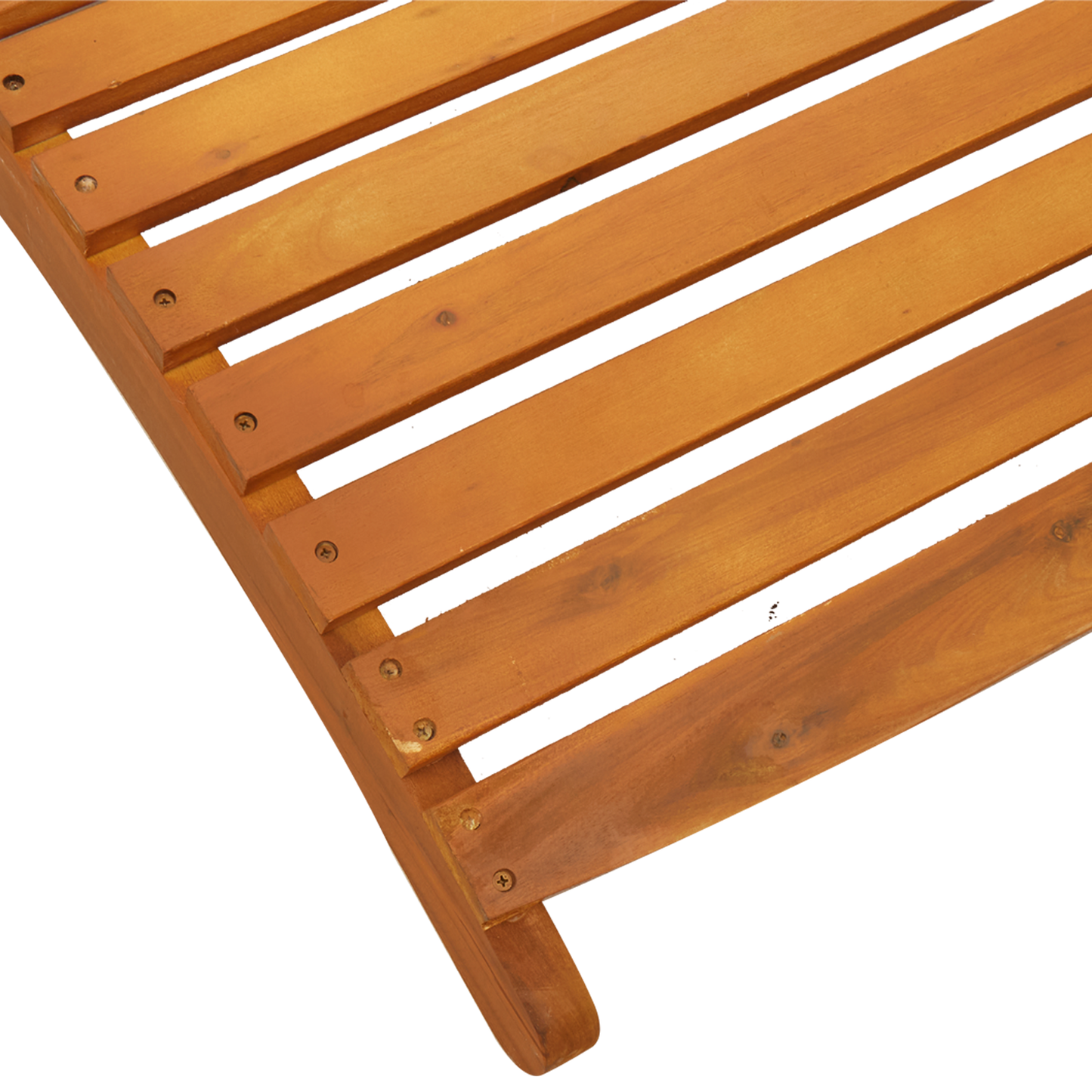 Conjunto de 3 Peças de Espreguiçadeira com Mesa Lateral em Madeira de Acácia