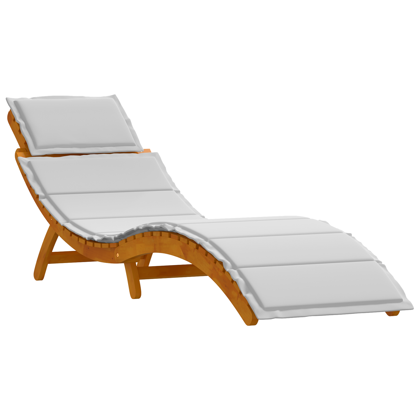 Conjunto de Espreguiçadeiras com Almofadas 2 pcs Cinza Claro Madeira Sólida de Acácia