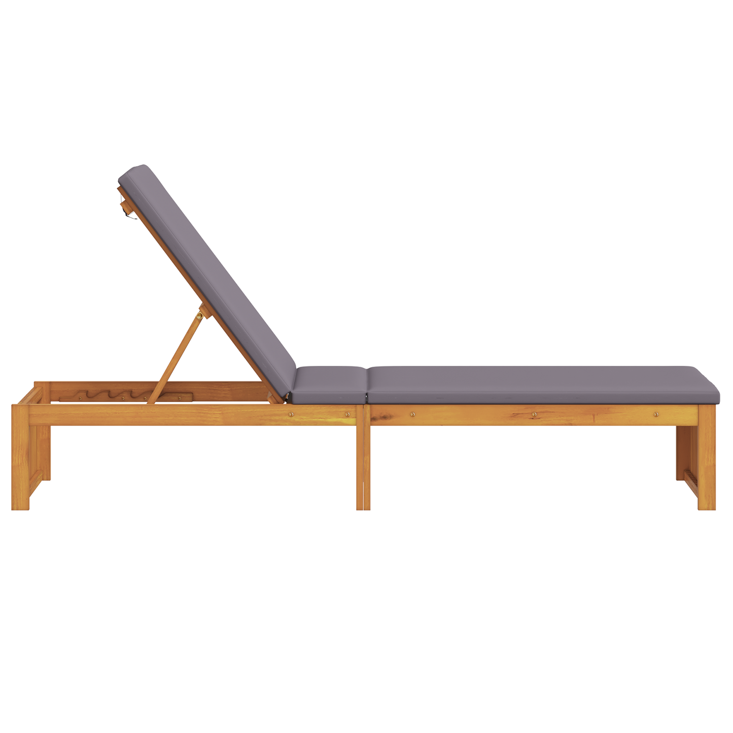 Espreguiçadeira com Almofada 200x55x30 cm Madeira Sólida de Acácia