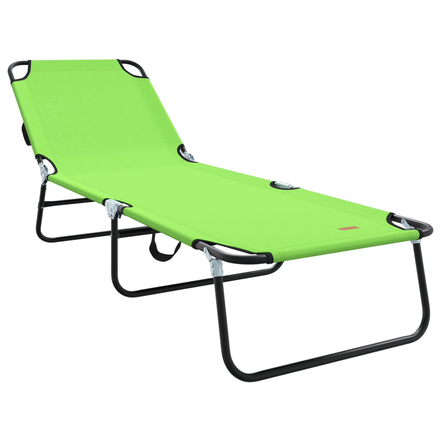Espreguiçadeira Dobrável 2 pcs Verde Portátil Tecido Oxford 600D