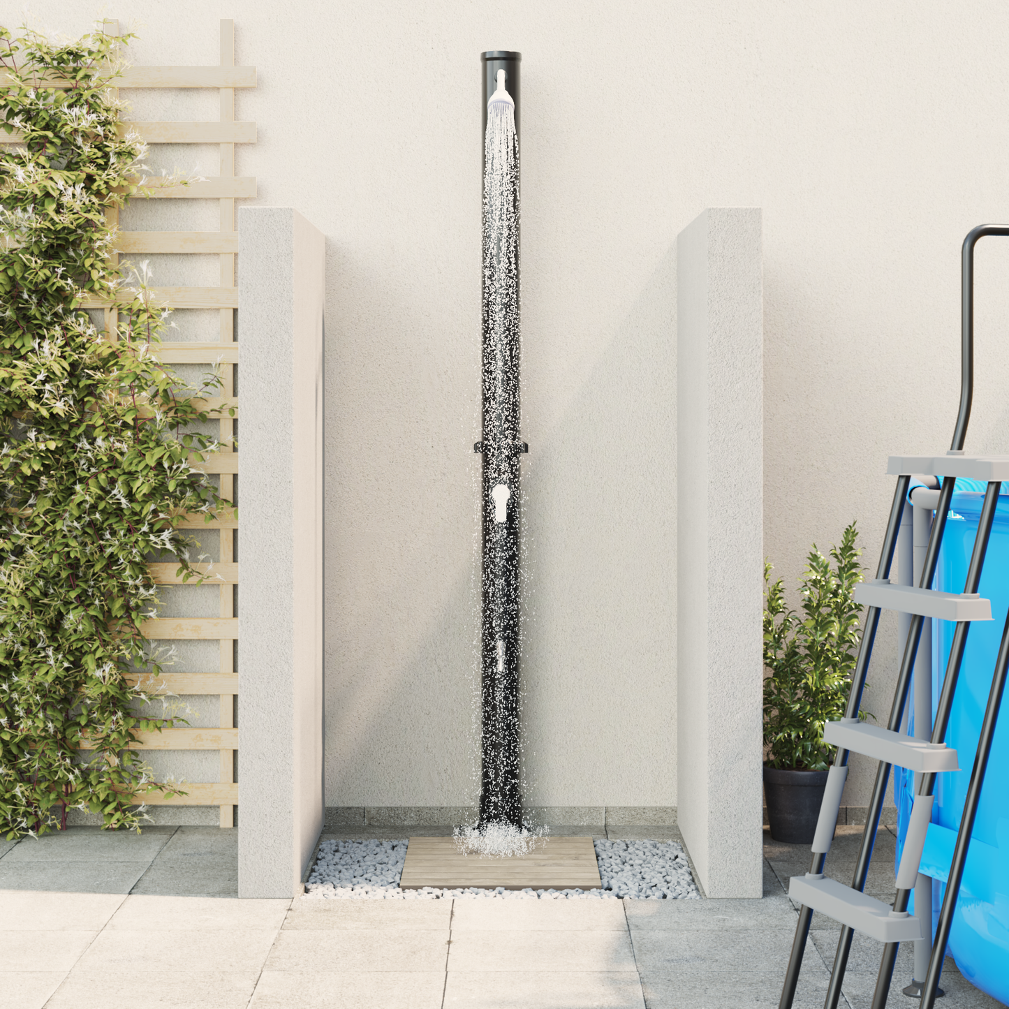 Chuveiro Solar Externo com Torneira 217 cm 20 L