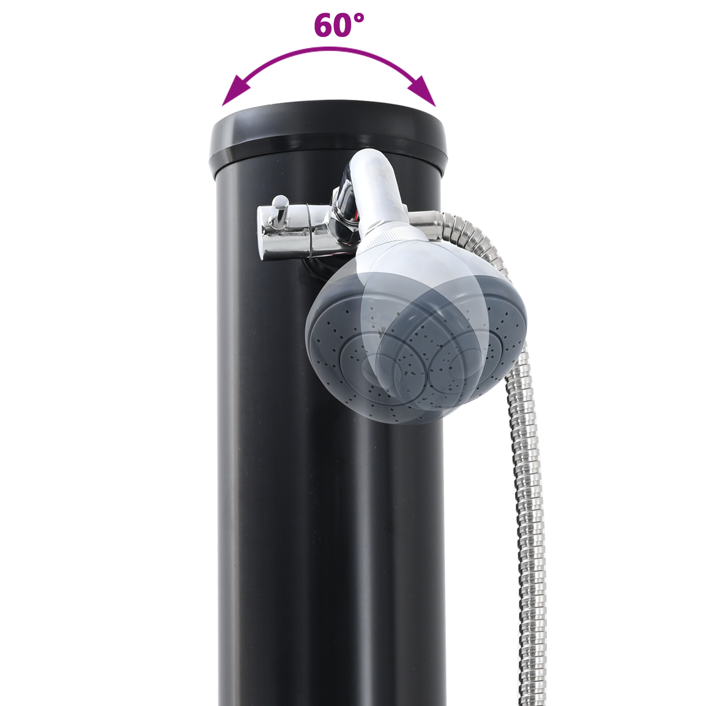 Chuveiro Solar Exterior com Chuveiro Manual 217 cm 20 L