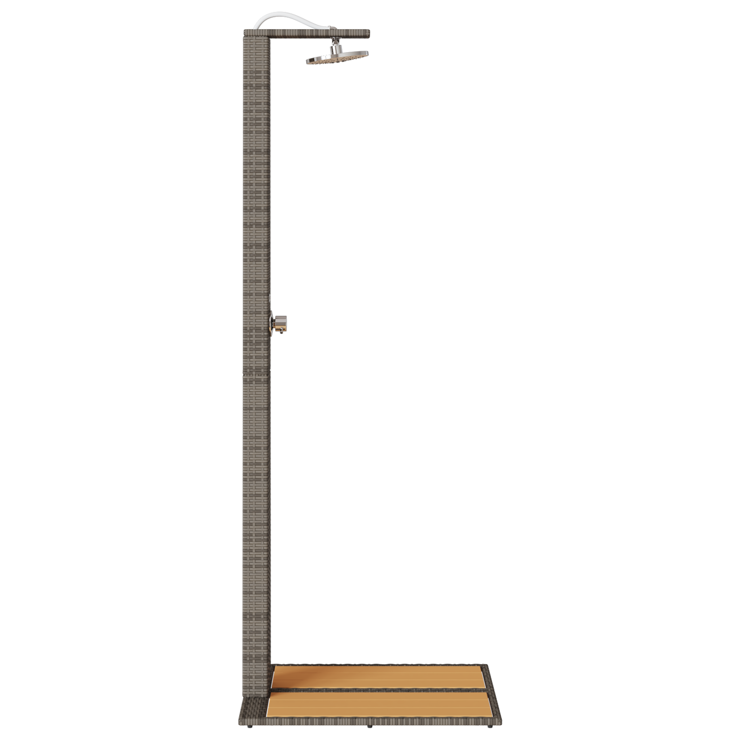 Chuveiro de Jardim Cinzento 60x80x214 cm Rattan Poliéster