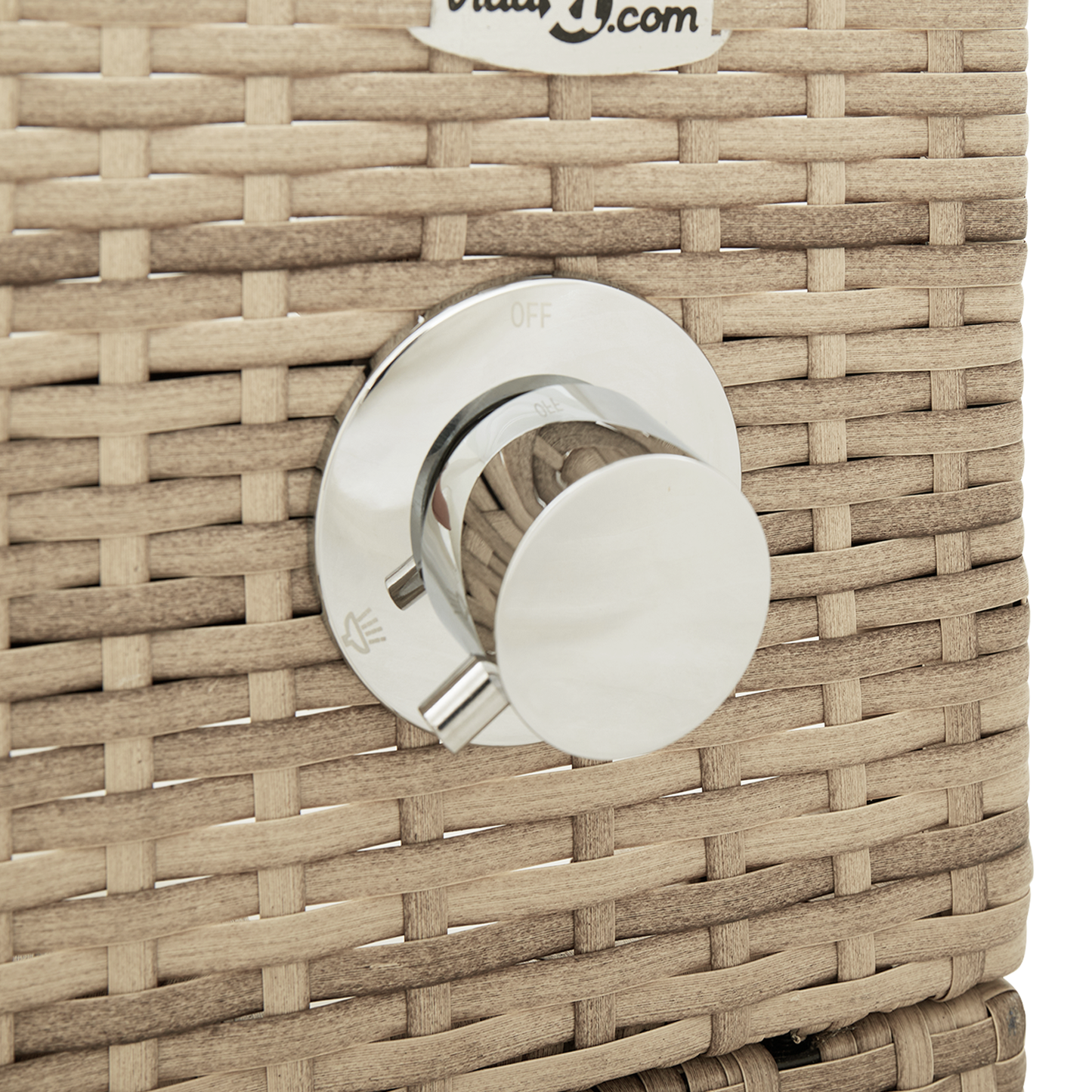 Chuveiro de Jardim Bege 60x80x214 cm Polyrattan