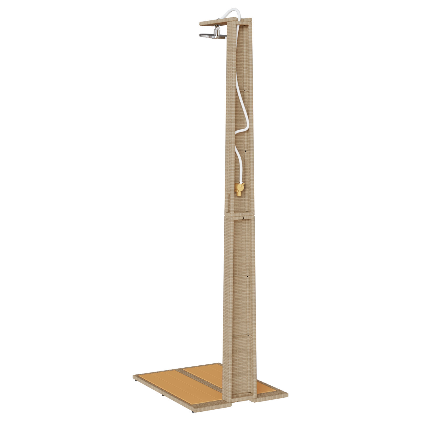 Chuveiro de Jardim Bege 60x80x214 cm Polyrattan