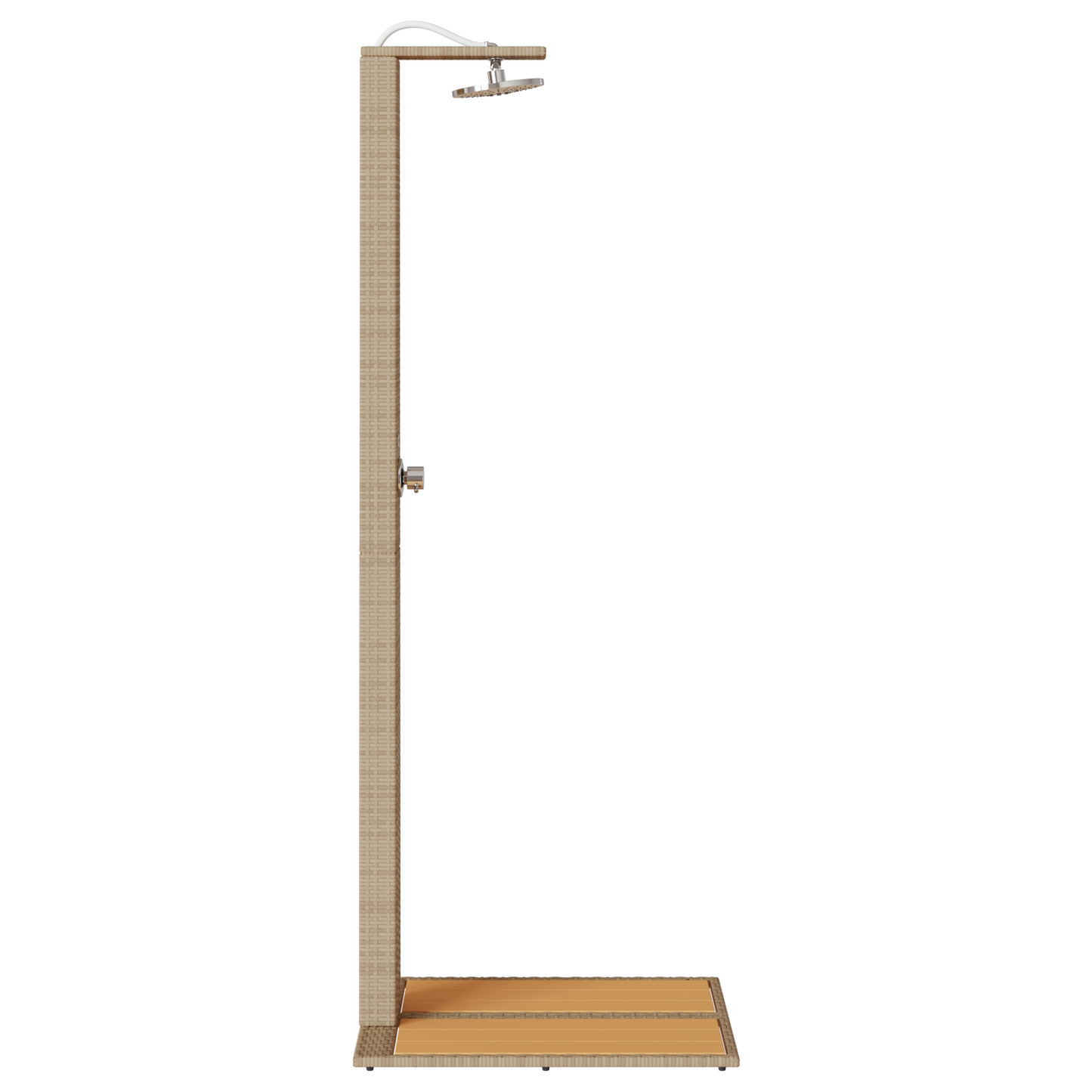Chuveiro de Jardim Bege 60x80x214 cm Polyrattan