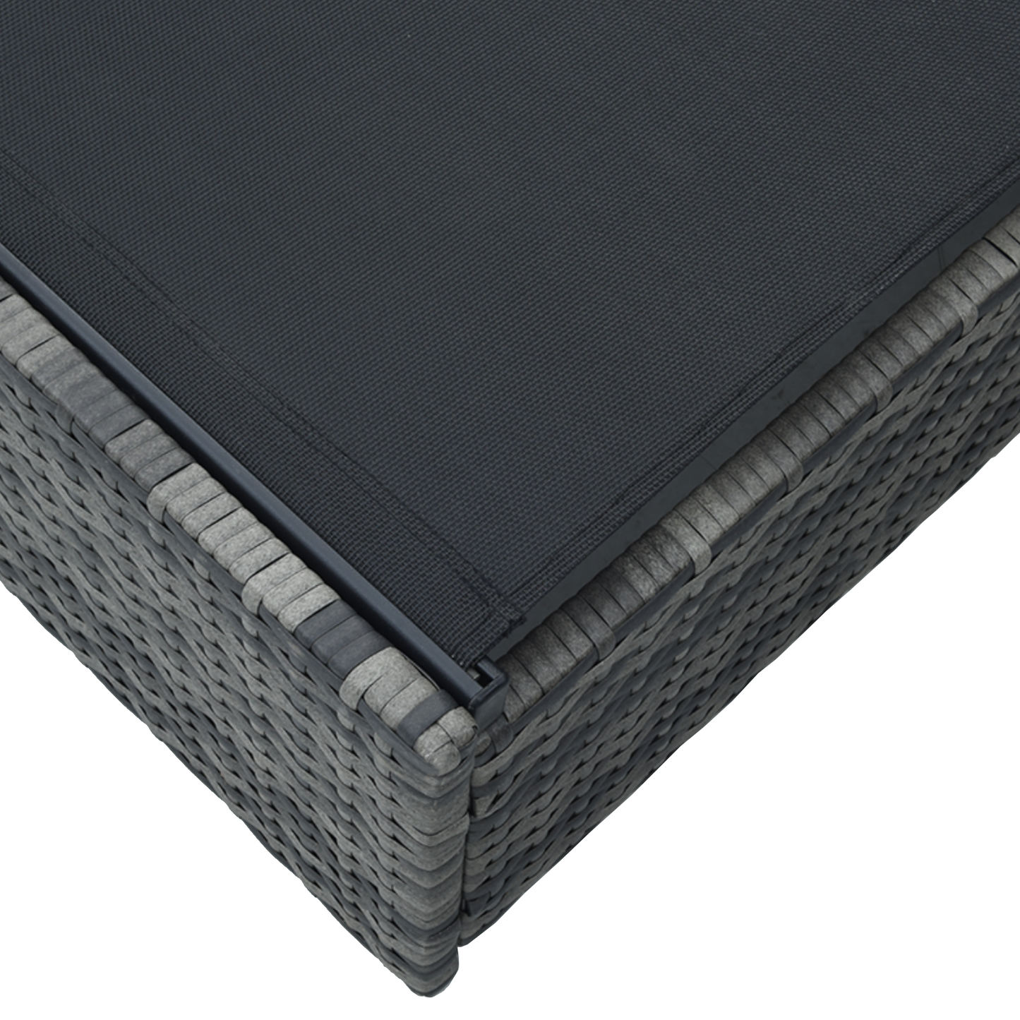 Espreguiçadeira VidaXL Cinza 60x200x27 cm Vime Sintético