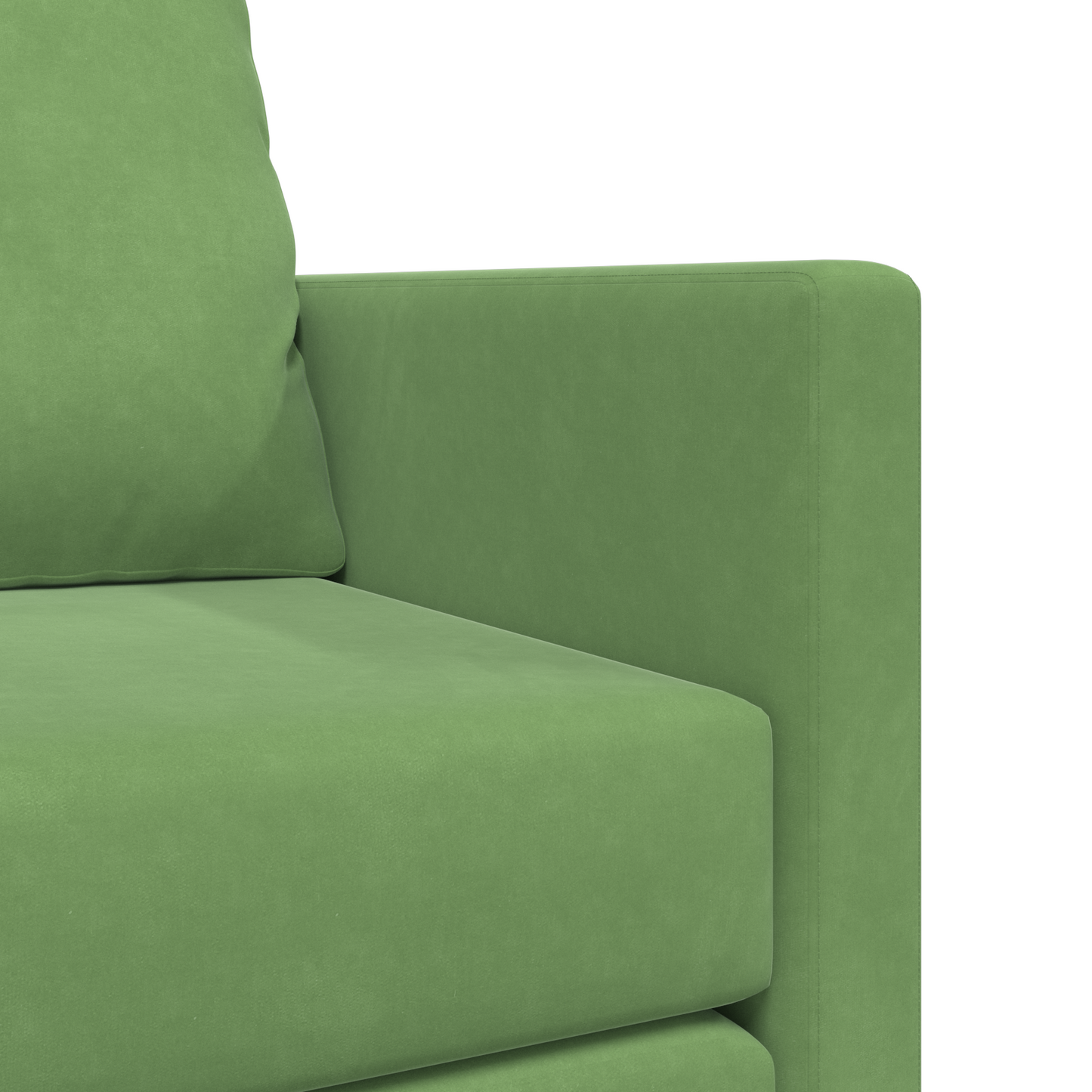 Sofá Loveseat Verde Claro Tecido, Madeira 2 Lugares Sofá Loveseat