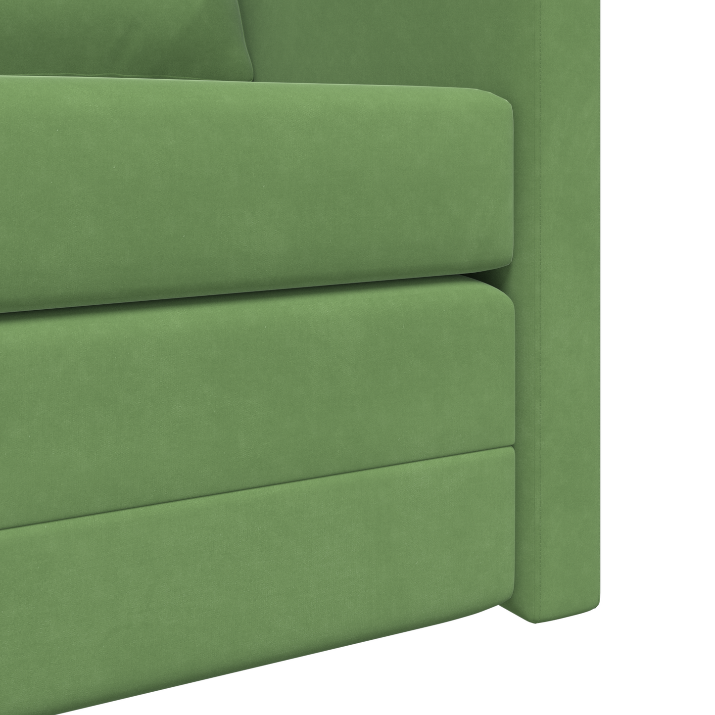 Sofá Loveseat Verde Claro Tecido, Madeira 2 Lugares Sofá Loveseat