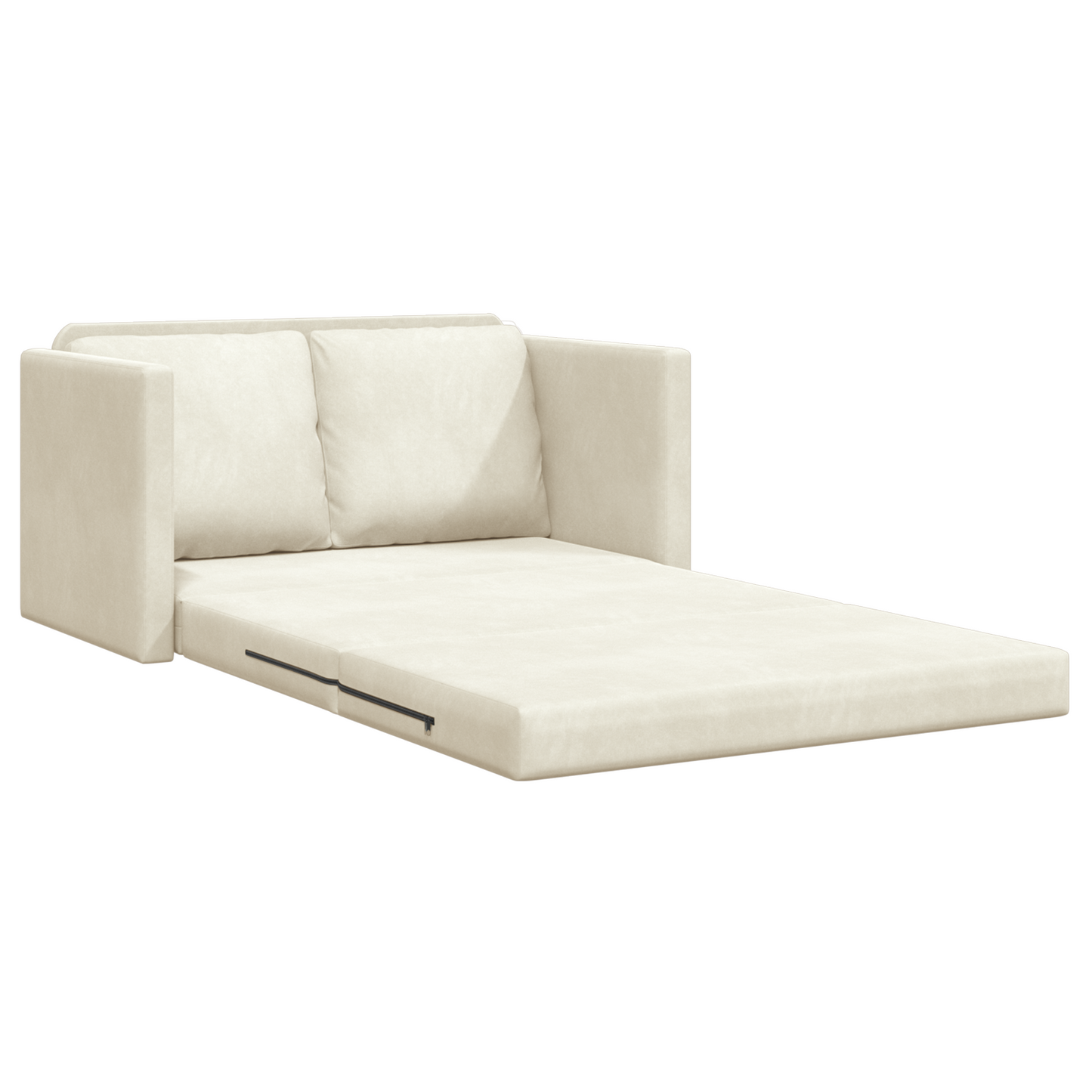 Loveseat 2 lugares Creme Tecido, Madeira 2 lugares
