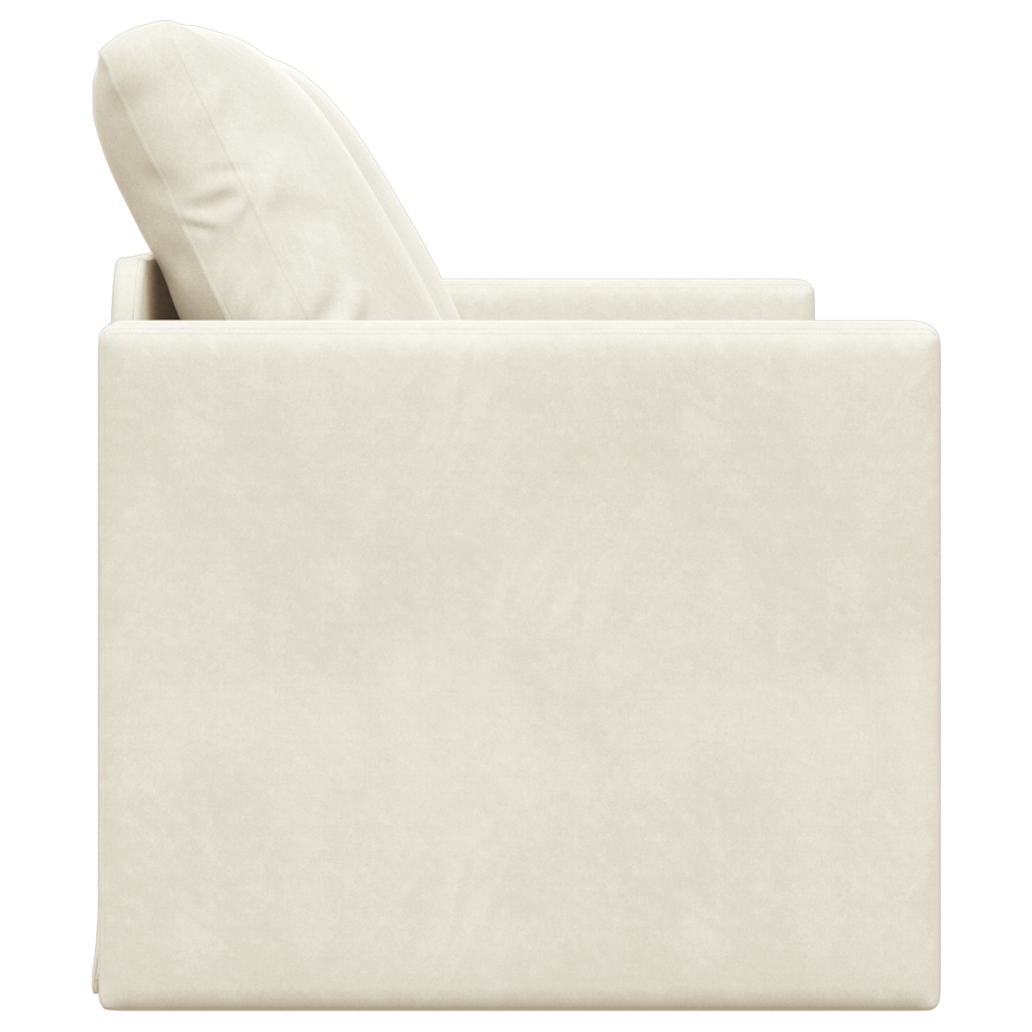 Loveseat 2 lugares Creme Tecido, Madeira 2 lugares