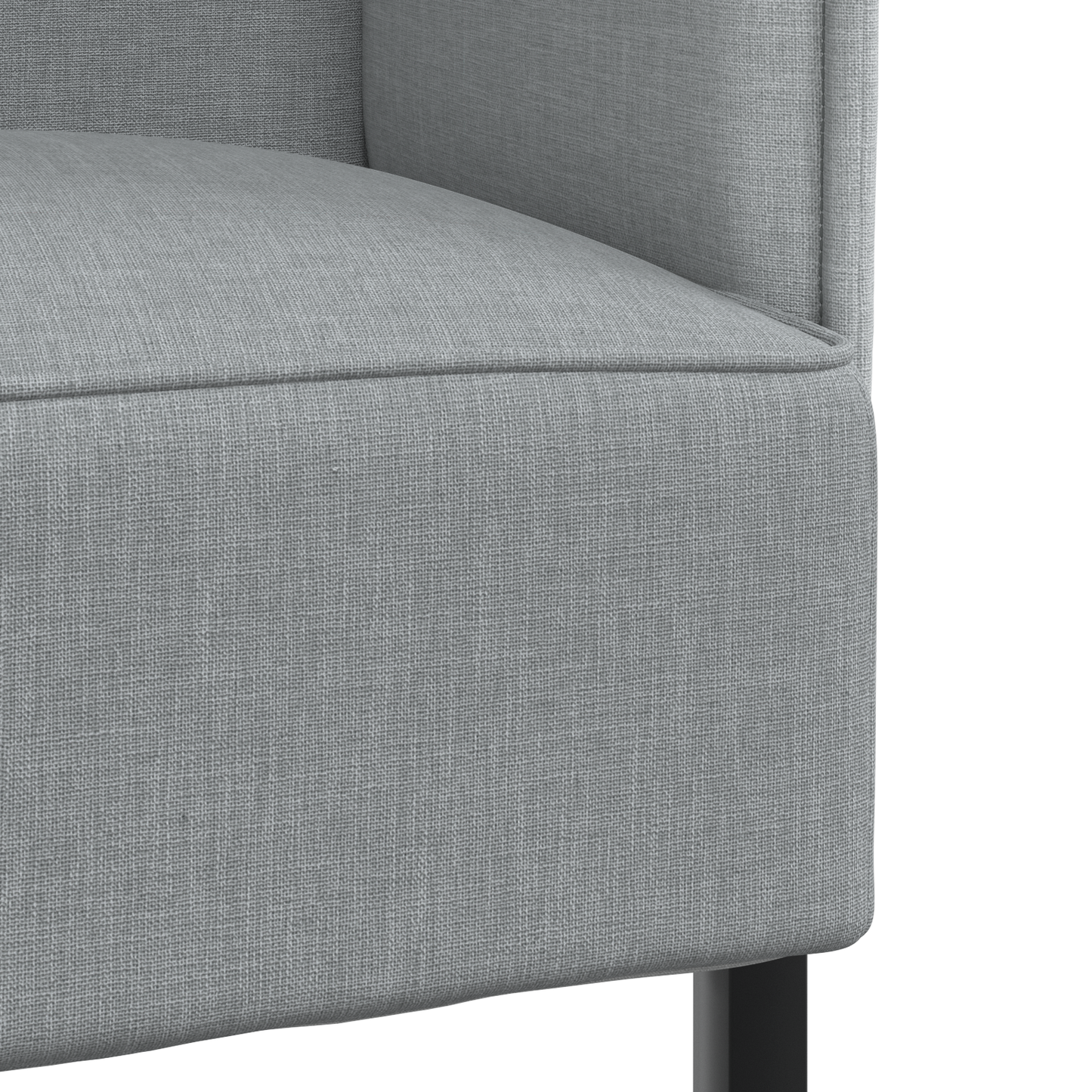 Sofá com Costas Altas Cinza Claro 109x56x121 cm Tecido