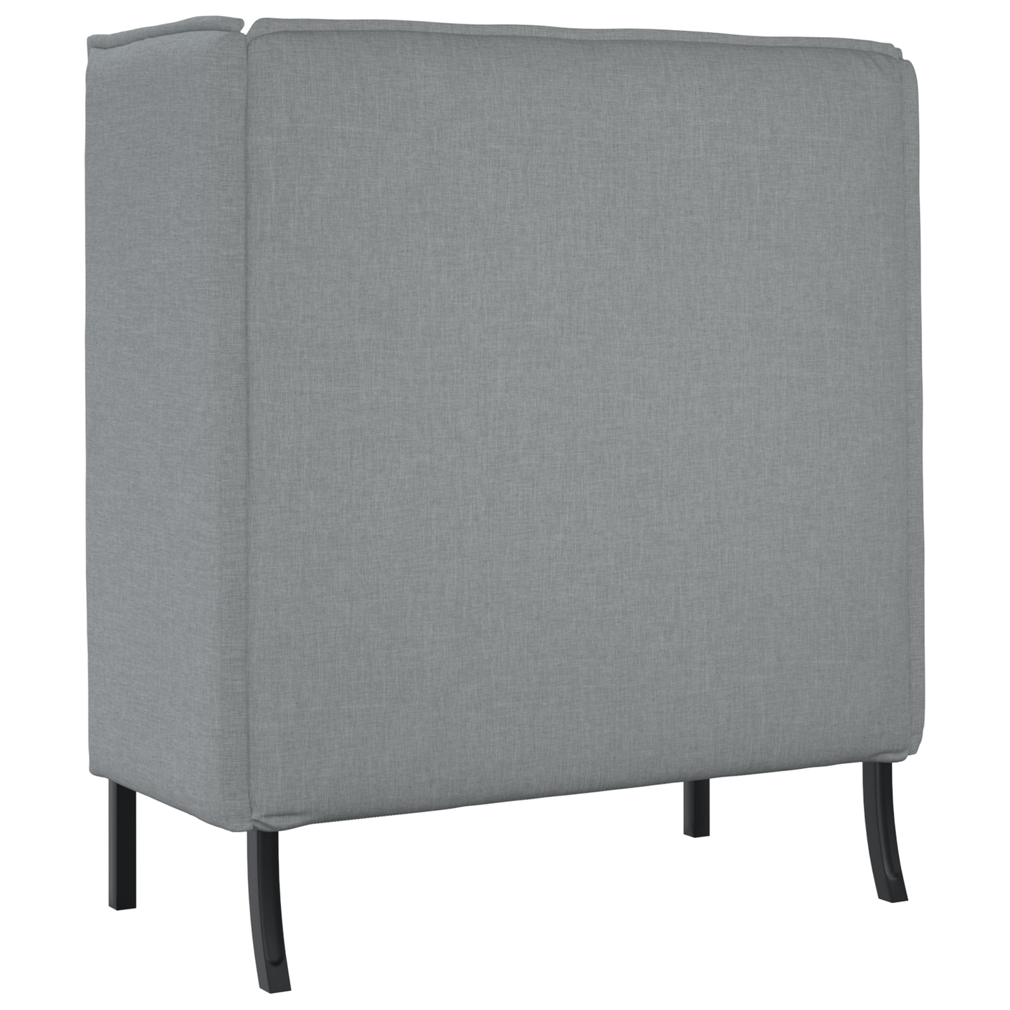 Sofá com Costas Altas Cinza Claro 109x56x121 cm Tecido
