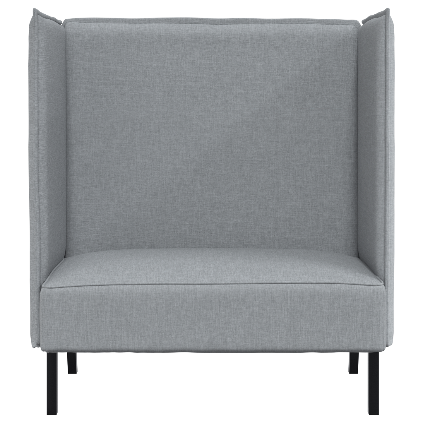 Sofá com Costas Altas Cinza Claro 109x56x121 cm Tecido