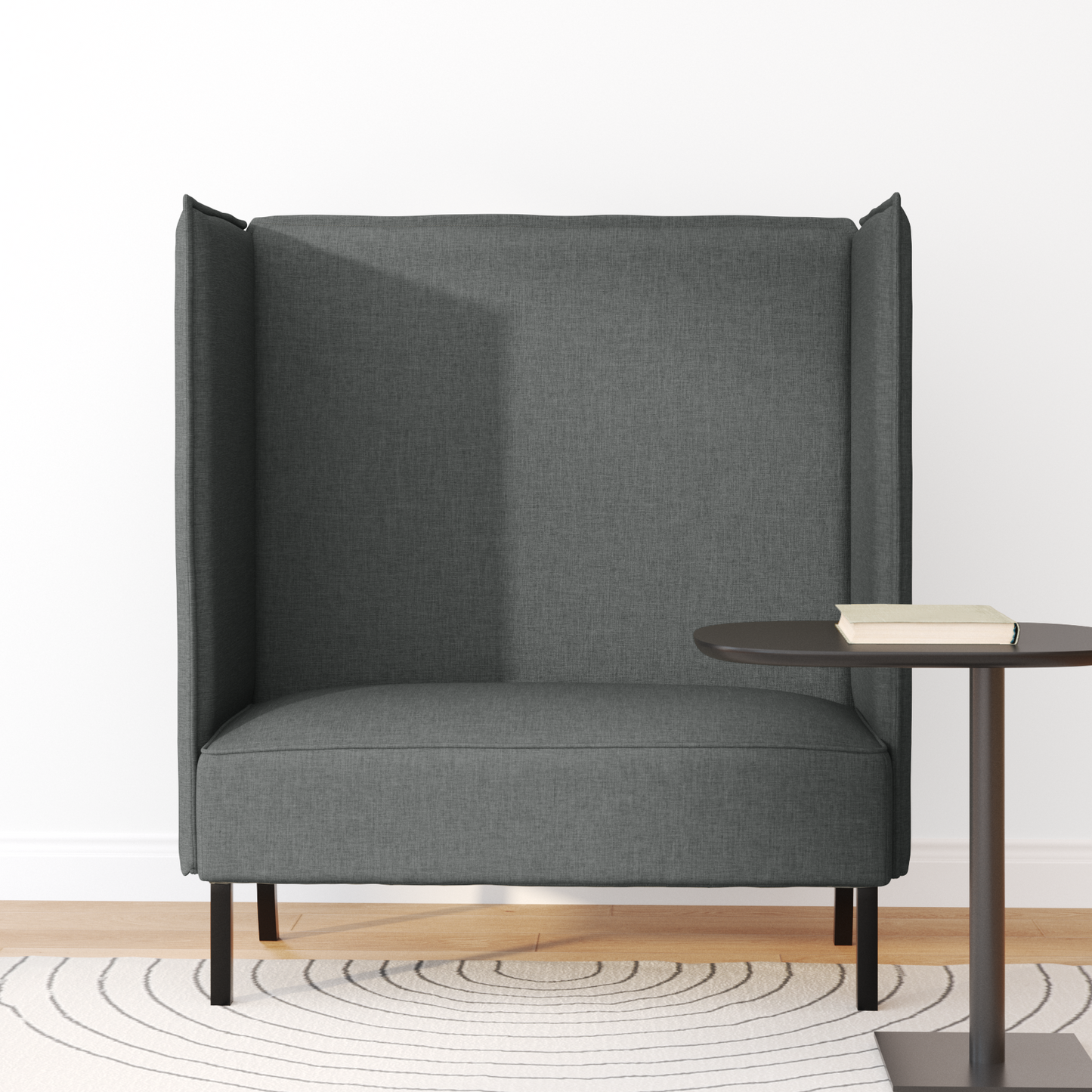 Sofá Highback Cinza Escuro 109x56x121 cm Tecido