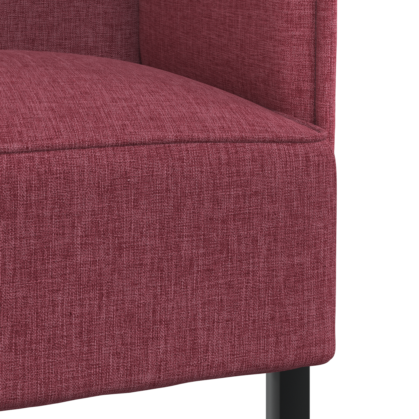 Sofá de Costas Altas Bordô 109x56x121 cm Tecido