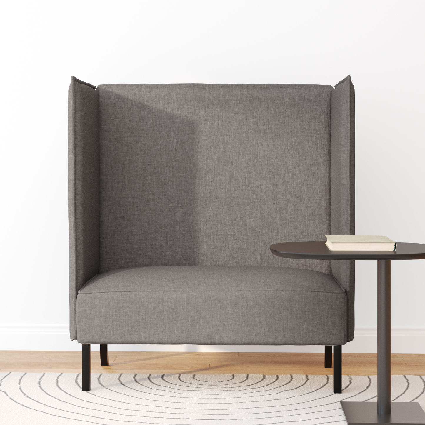 Sofá Alto Taupe 109x56x121 cm Tecido