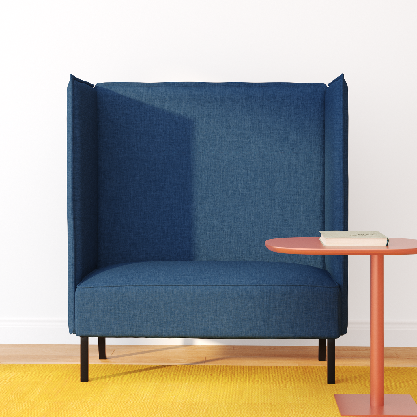 Sofá Alto Azul 109x56x121 cm Tecido