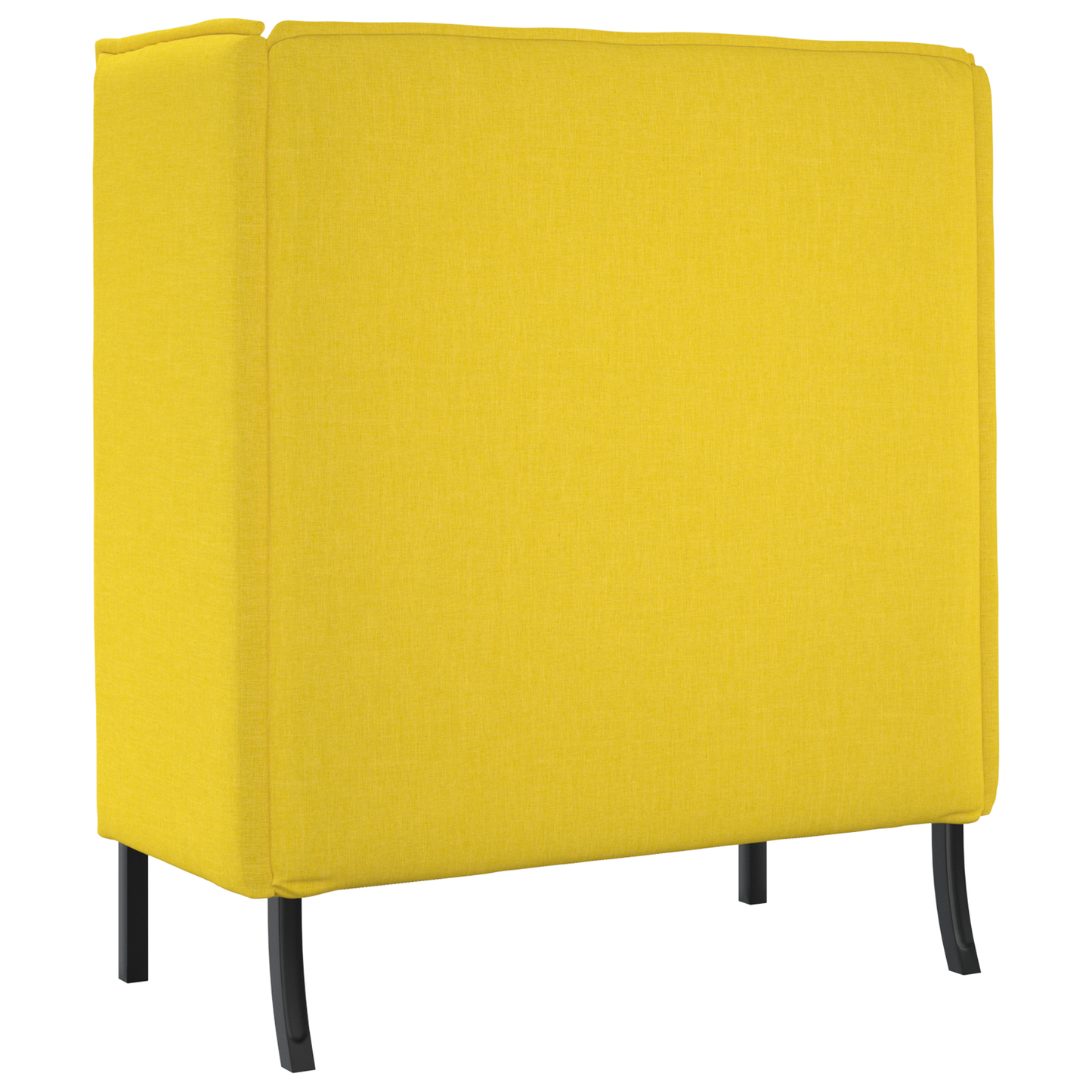 Sofá de Costas Altas Amarelo Claro 109x56x121 cm Tecido